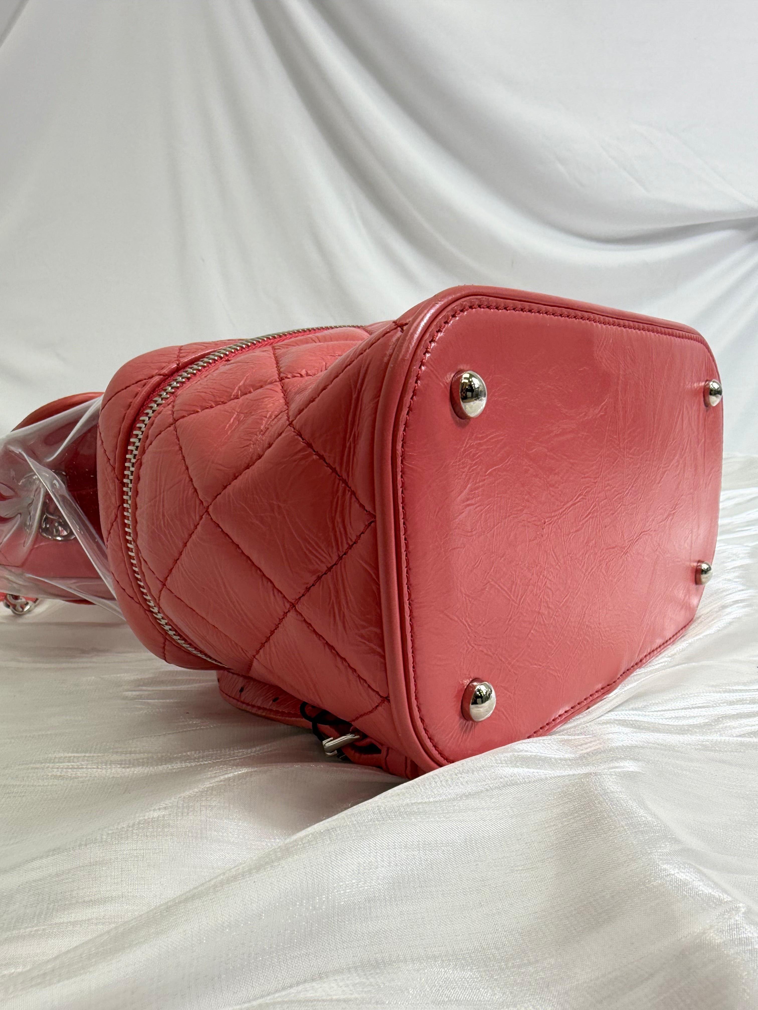 Chanel Pink Quilted Calfskin x PVC Backpack