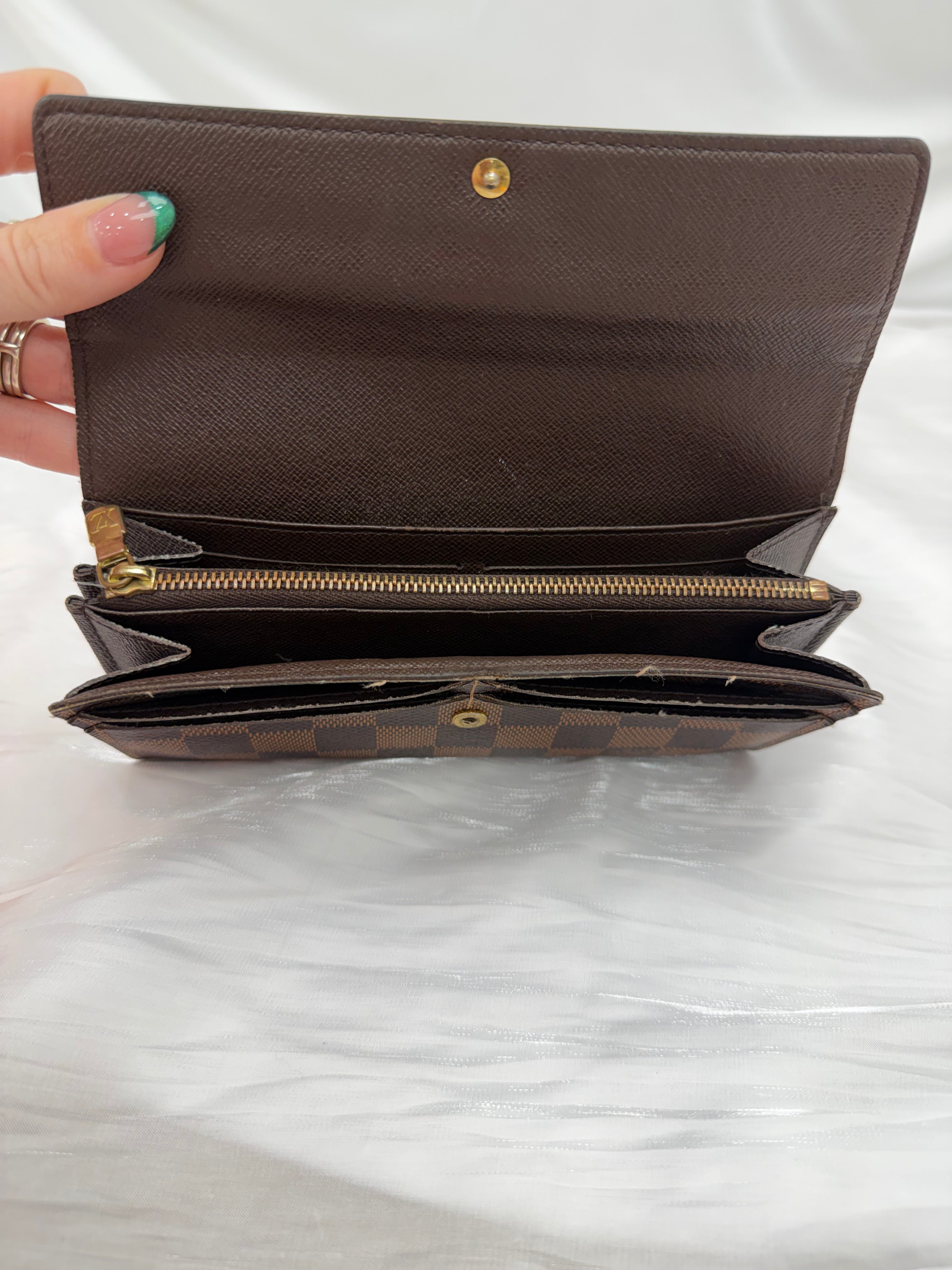 Louis Vuitton Damier Ebene Sarah Wallet