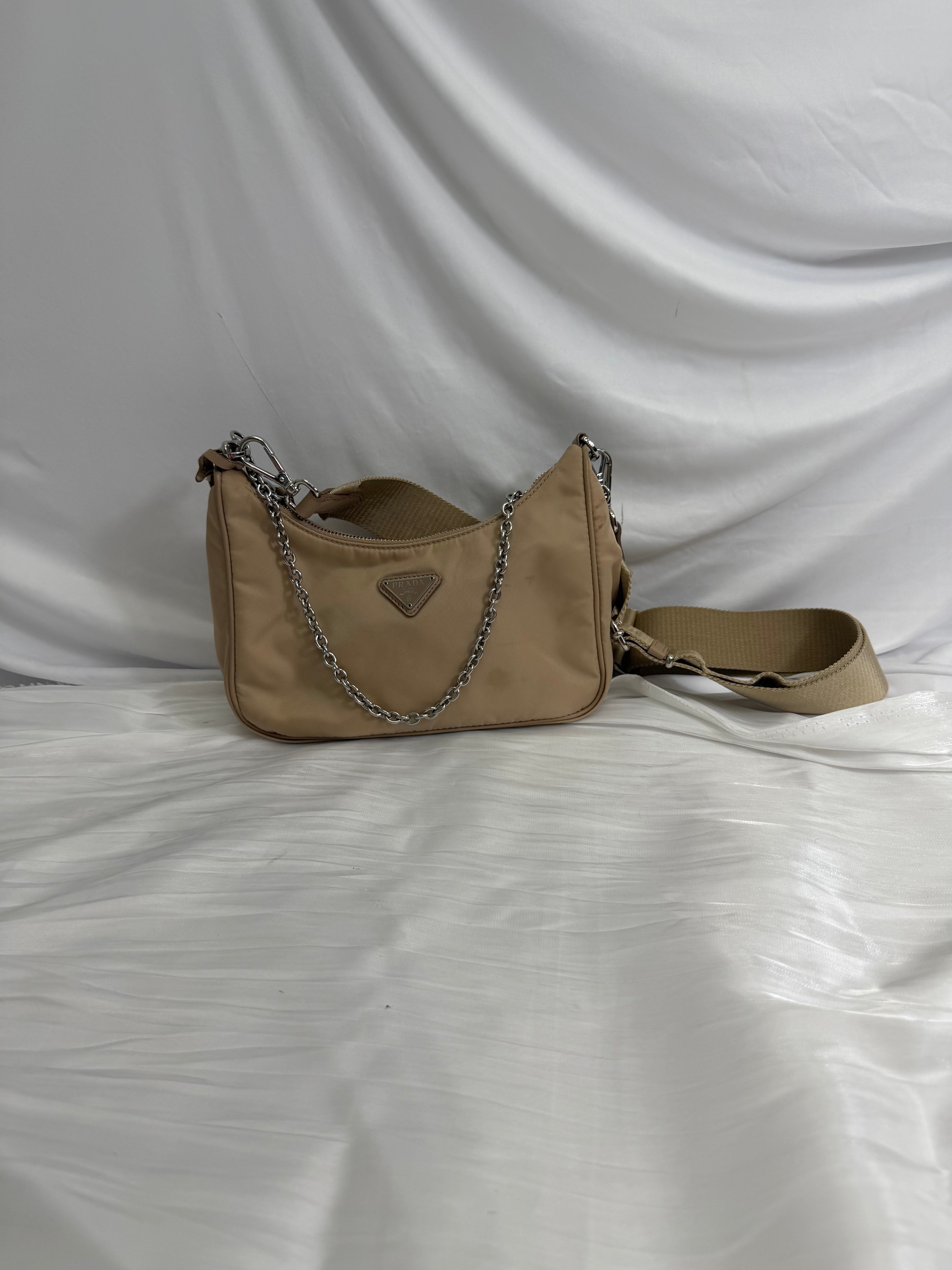 Prada Beige Nylon Re Edition 2005 Crossbody