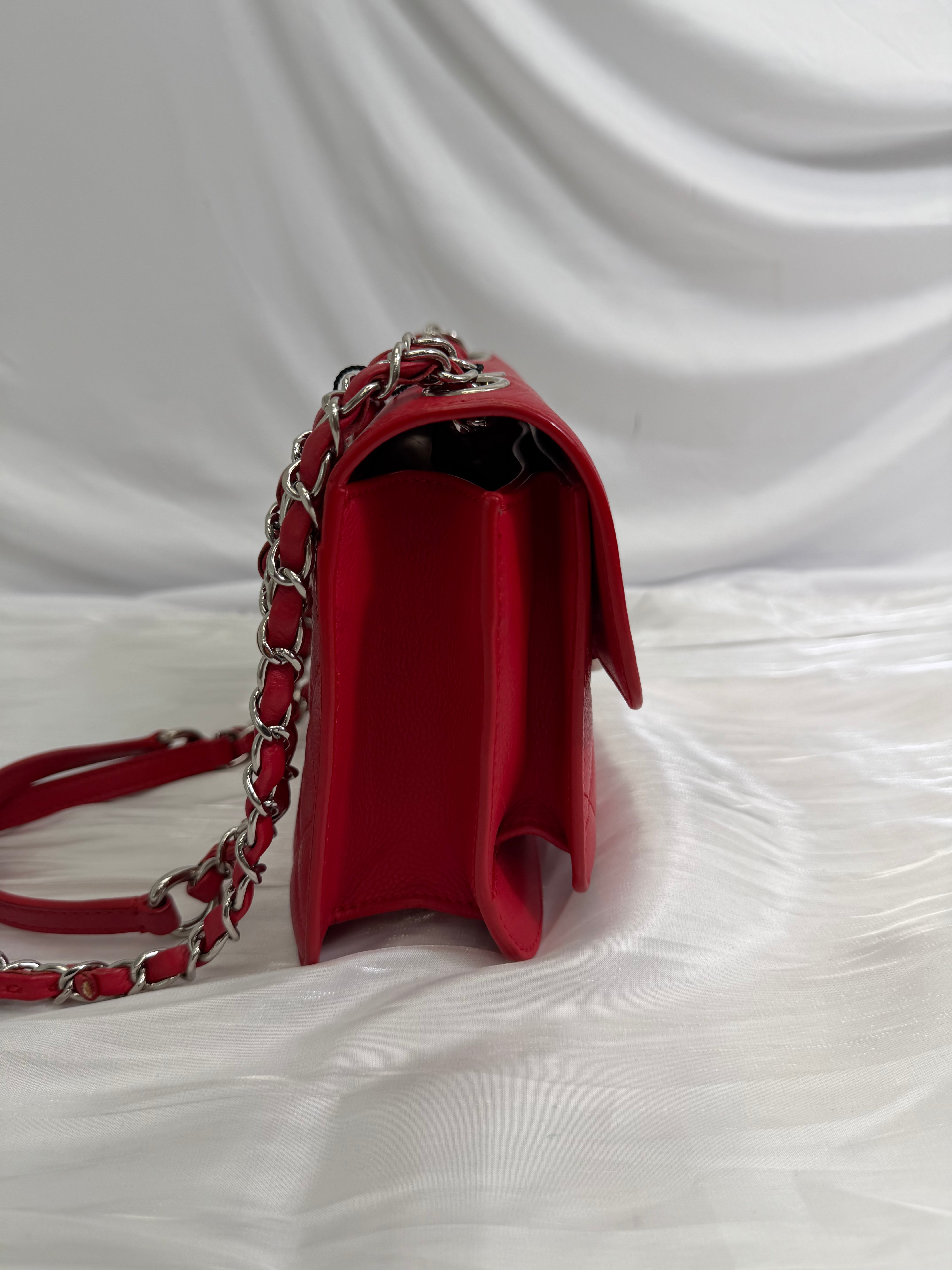 Chanel Red Caviar CC Box Flap Bag