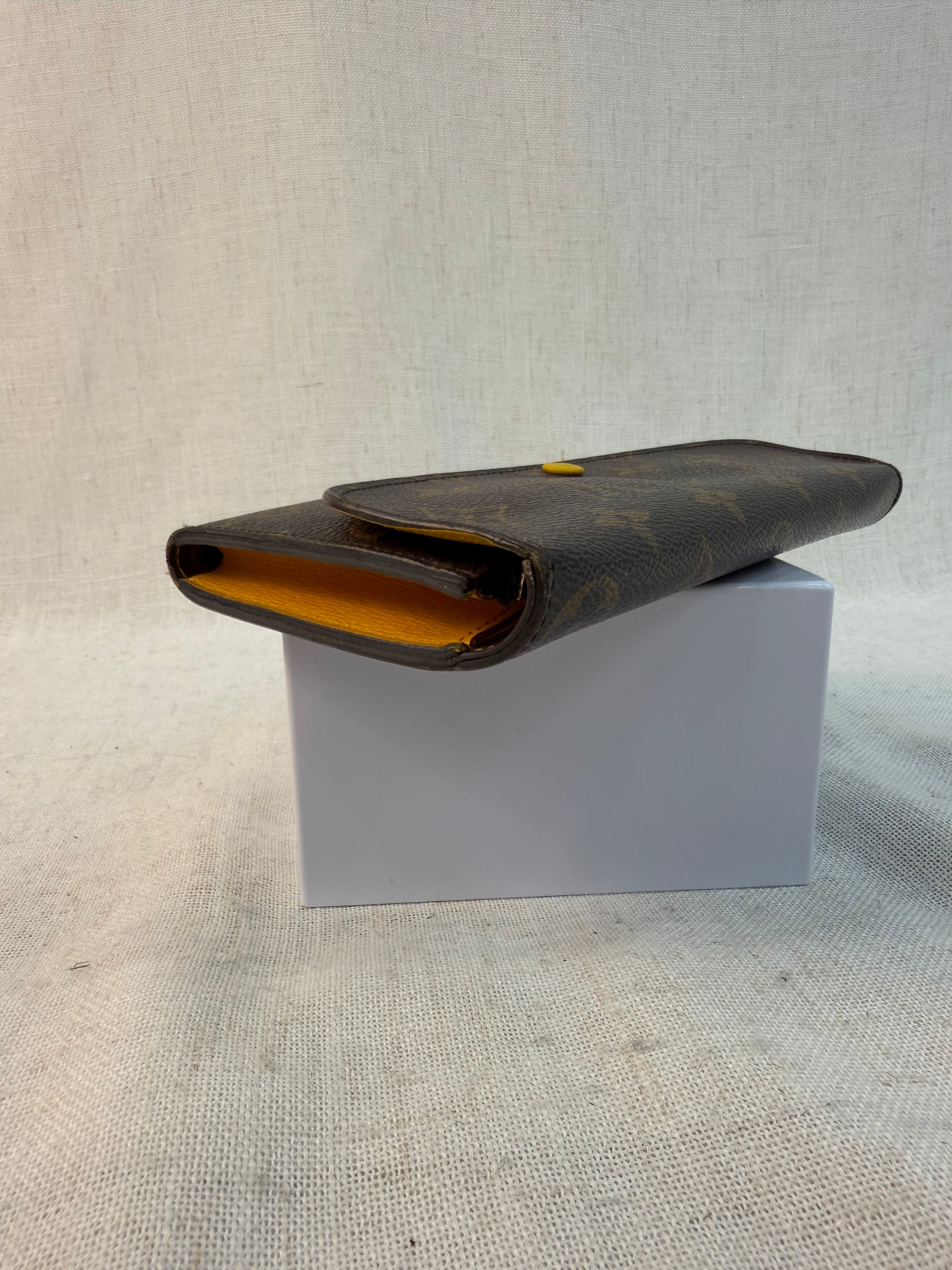 Louis Vuitton Monogram & Yellow Emilie Wallet