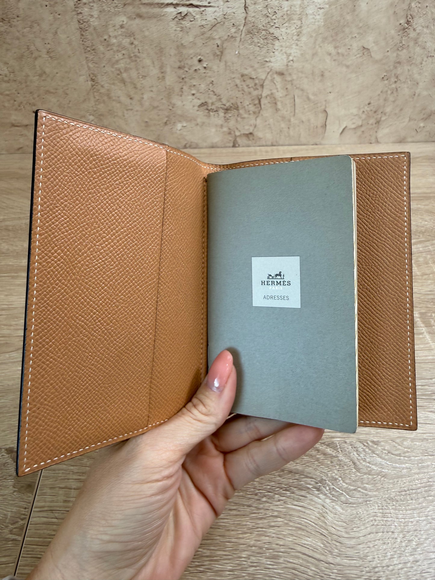 Hermes Blue Leather Agenda Cover