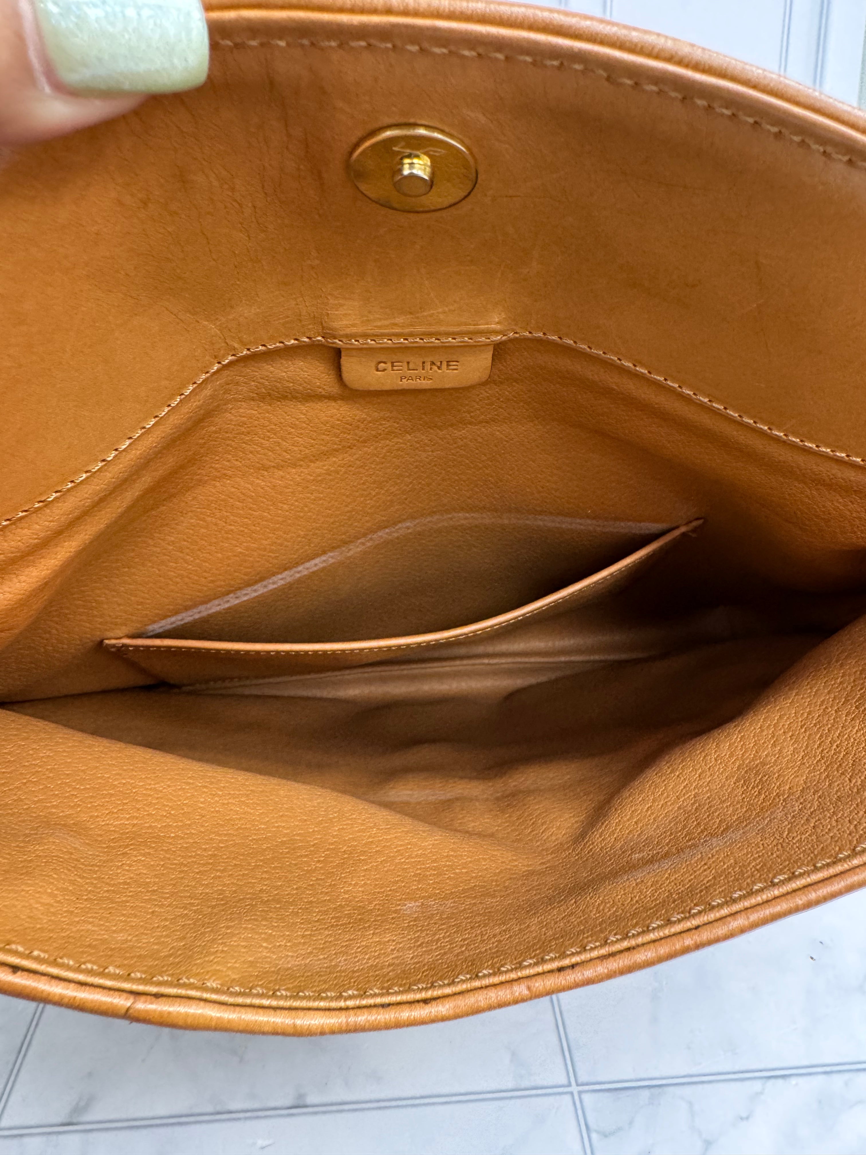 Celine Macadam Coated Canvas Clutch Bag