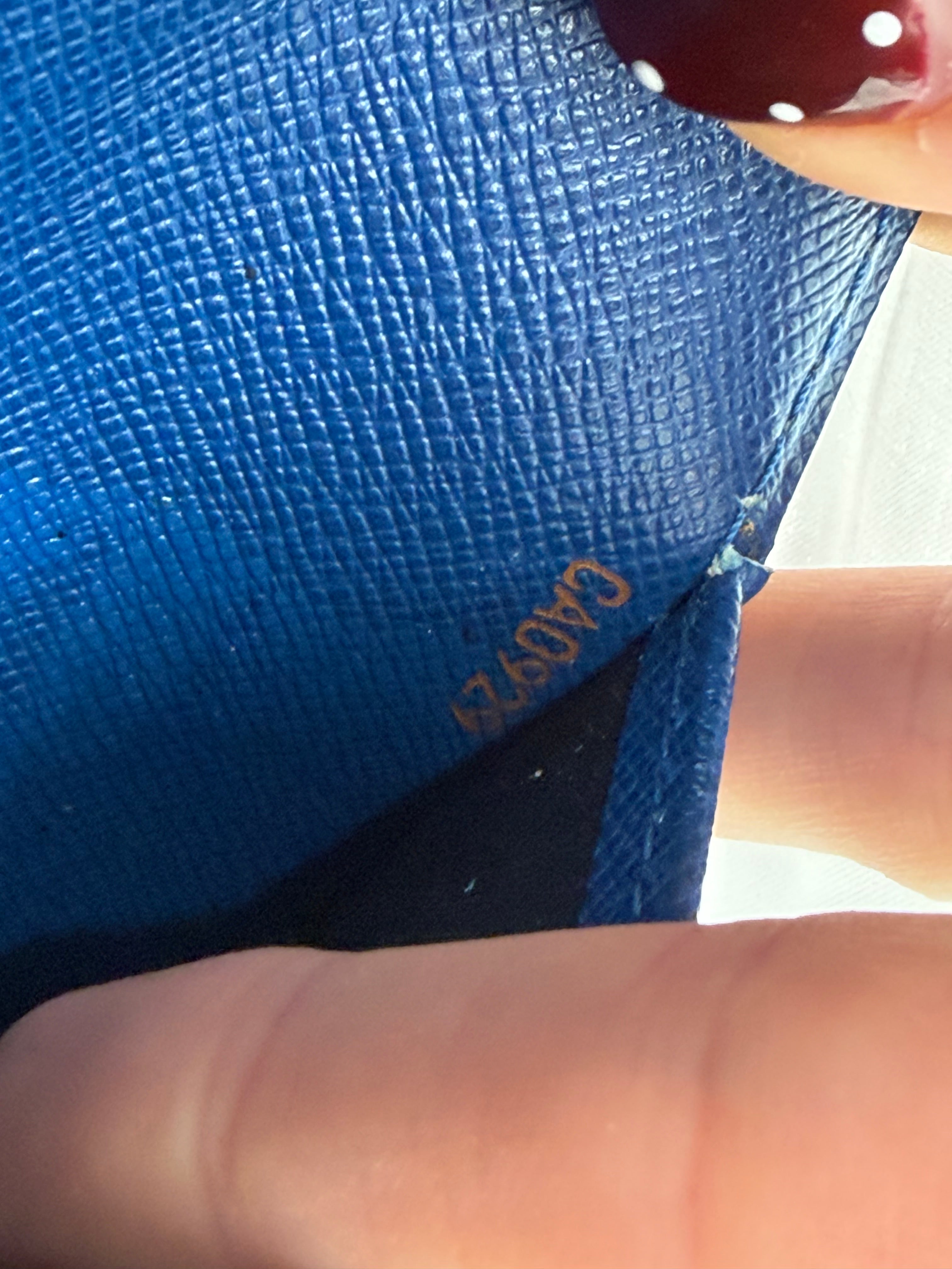 Louis Vuitton Blue Epi Leather Passport Agenda PM