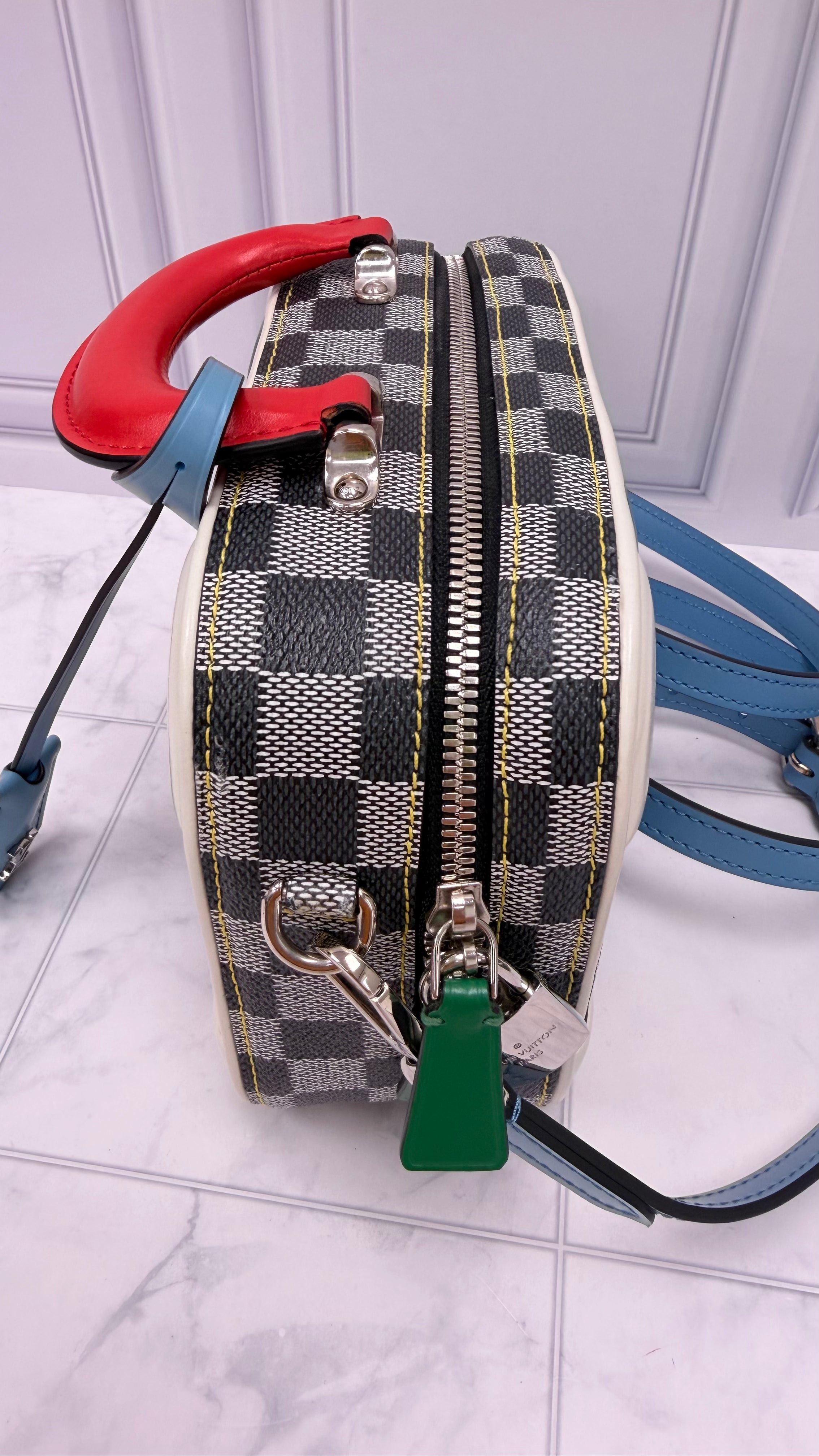 Louis Vuitton Black & White Damier Valisette BB 2Way Bag