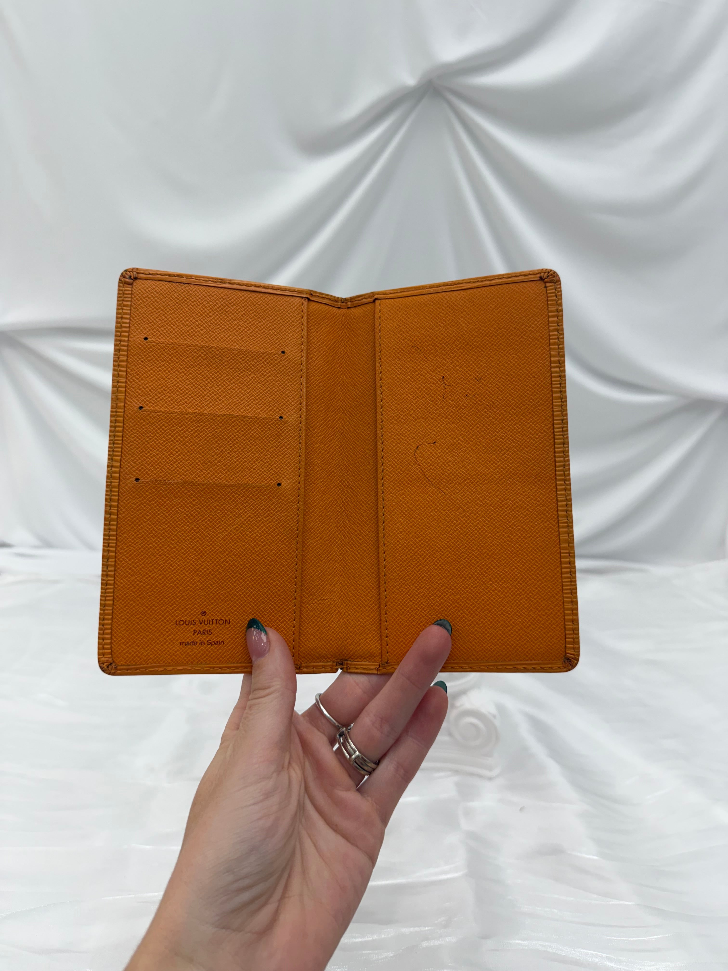 Louis Vuitton Orange Epi Long Wallet