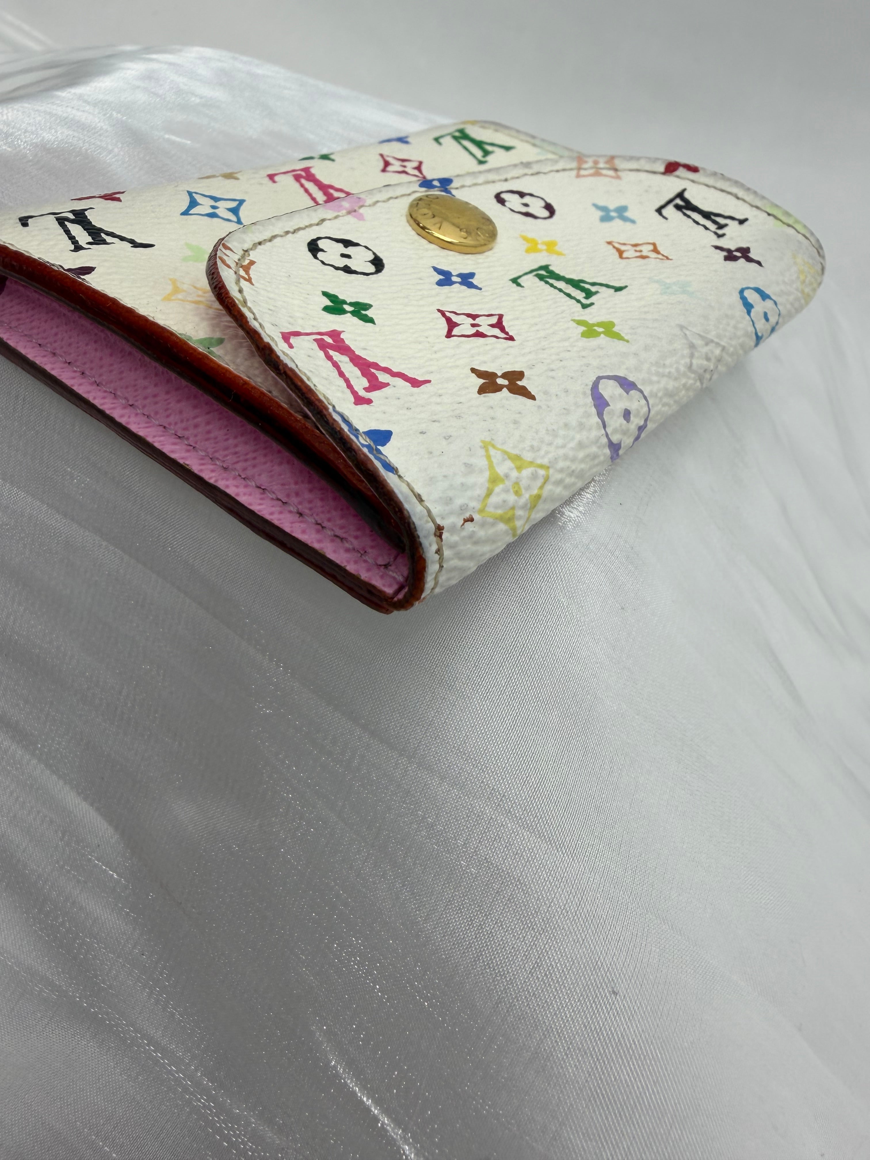Louis Vuitton White Multicolore & Pink Monogram Card Case