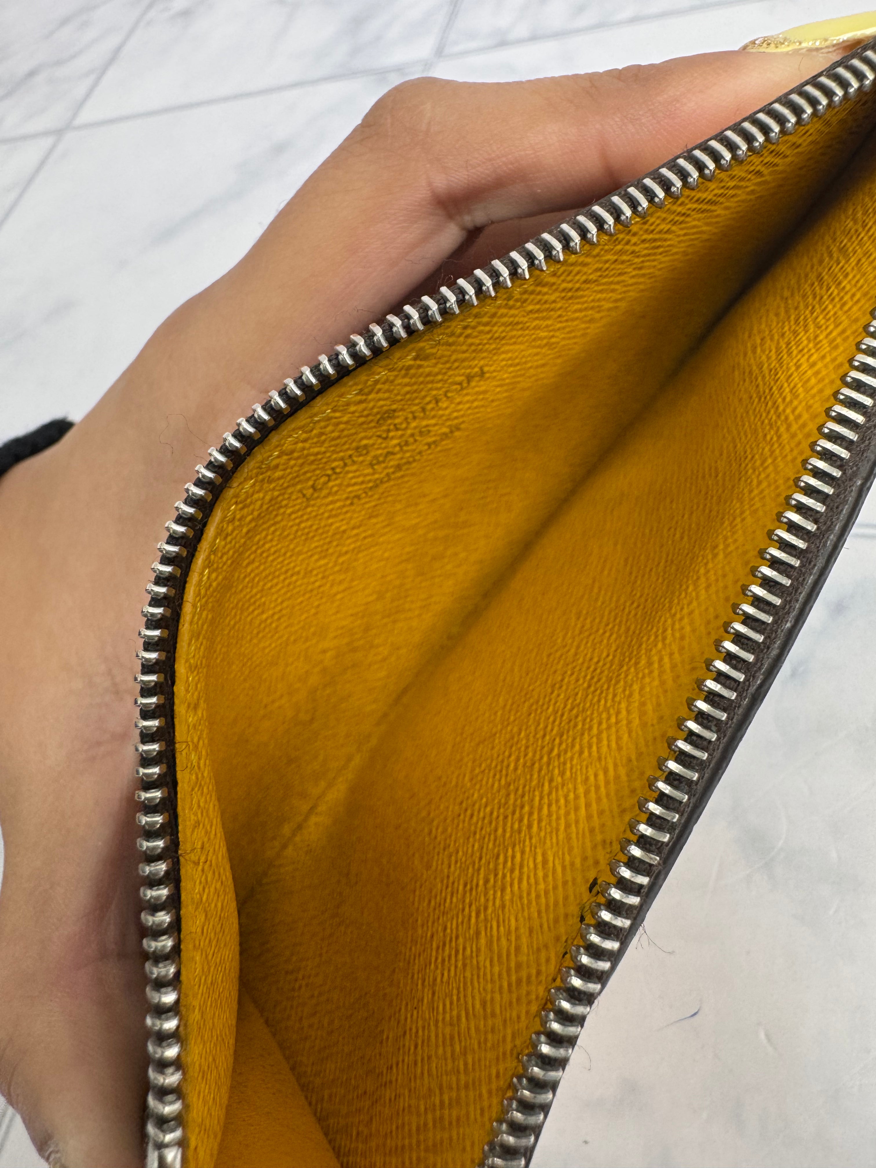 Louis Vuitton Monogram And Yellow Card Case
