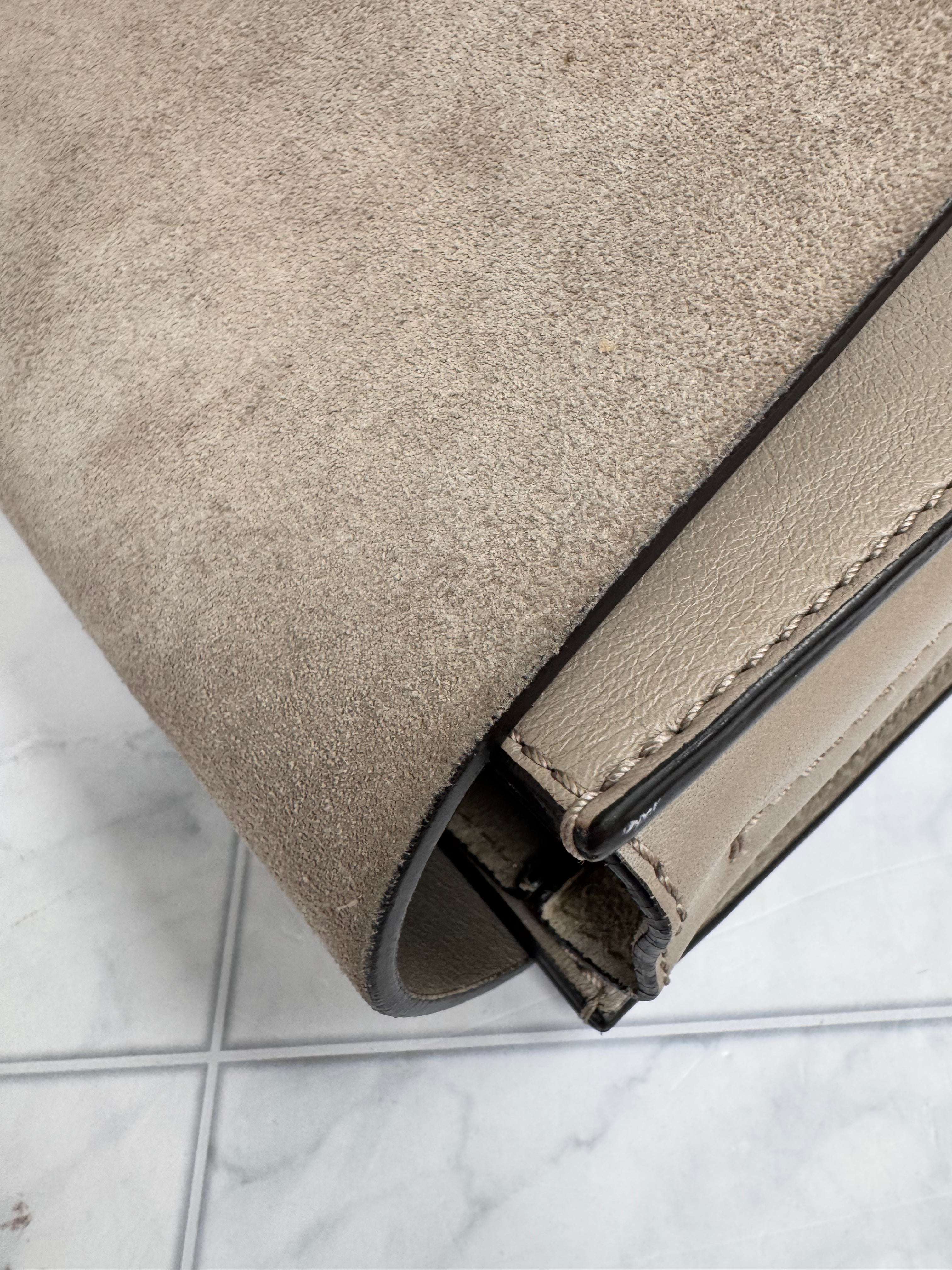 Chloe Grey Suede And Leather Faye Shoulder Bag