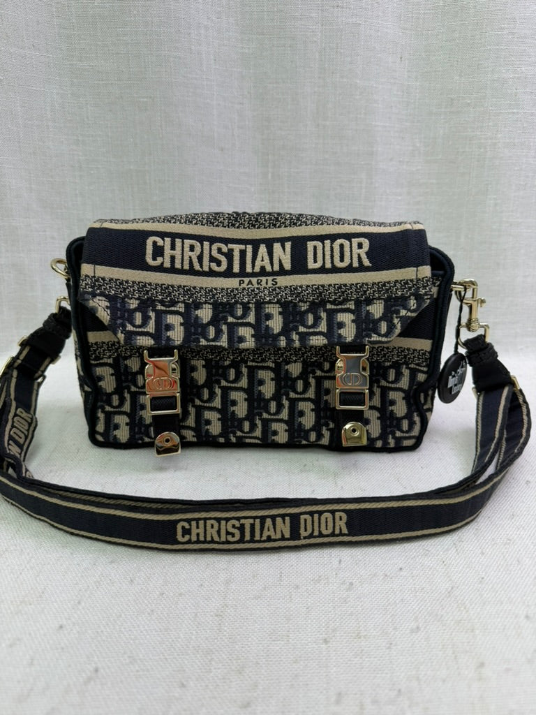 Christian Dior Navy Oblique Small Diorcamp Messenger Bag