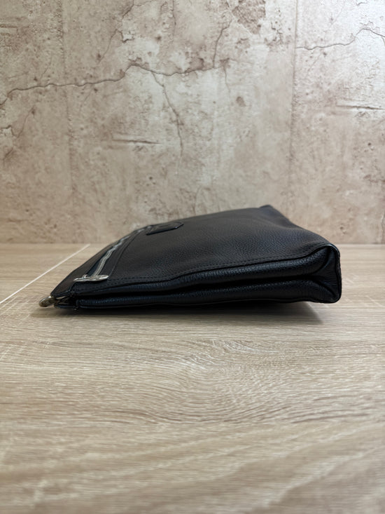 Celine Black Leather Clutch Bag