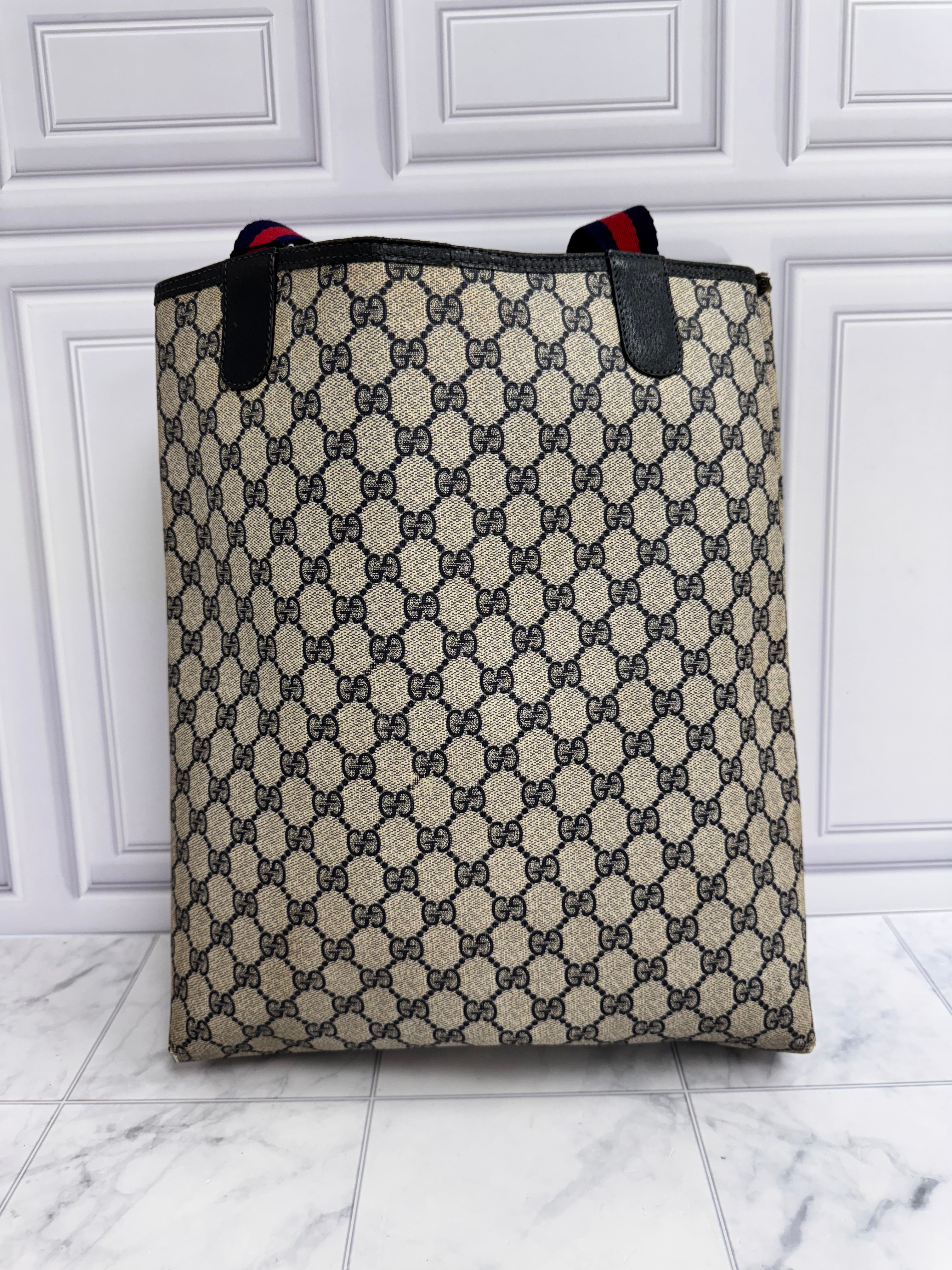 Gucci GG Supreme Sherry Line Tote Bag