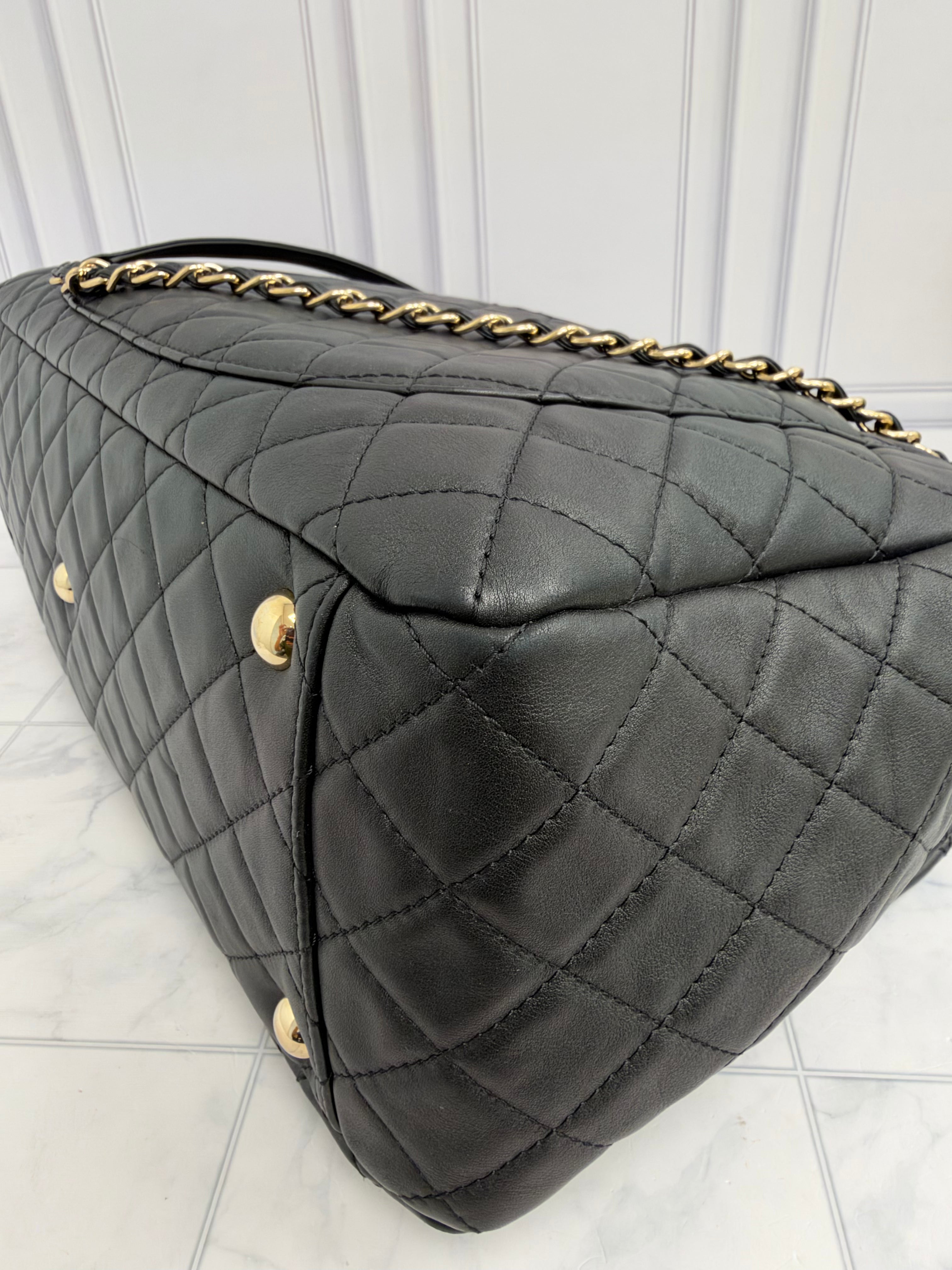 Chanel Black Quilted Calfskin XXL Travel Flap Bag