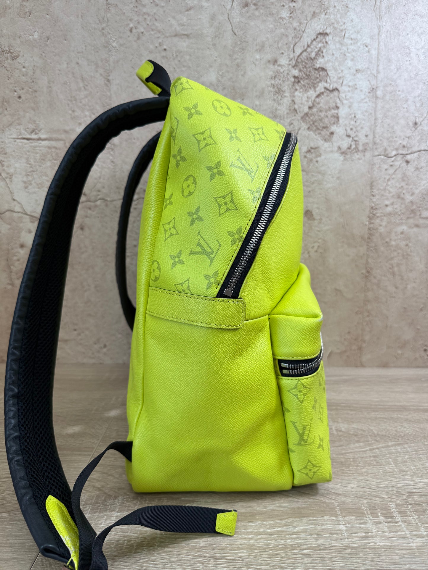 Louis Vuitton Yellow Taiga Monogram Discovery Backpack