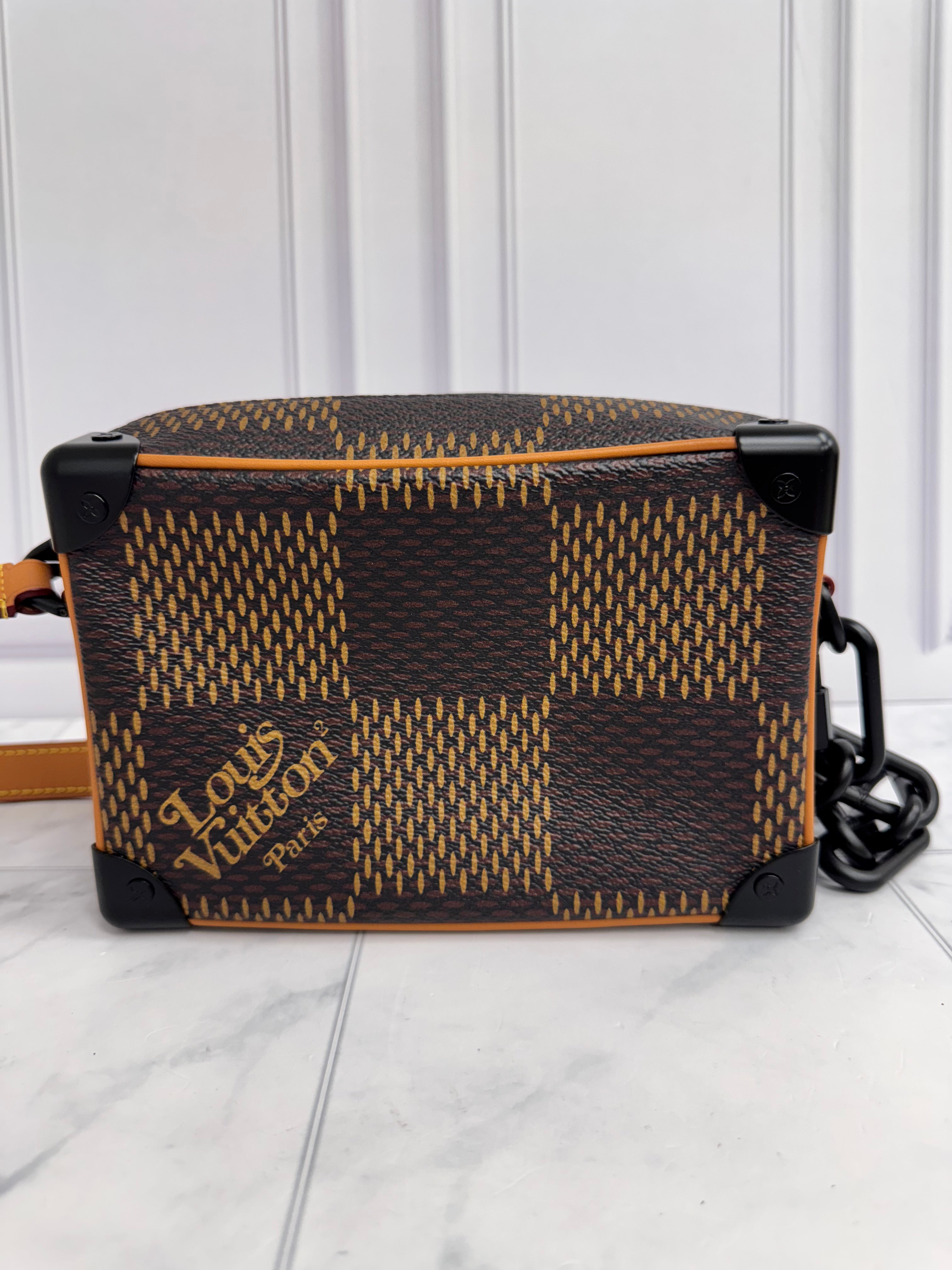 LIKE NEW - Louis Vuitton x Nigo Giant Damier Ebene Monogram Drip Mini Soft Trunk