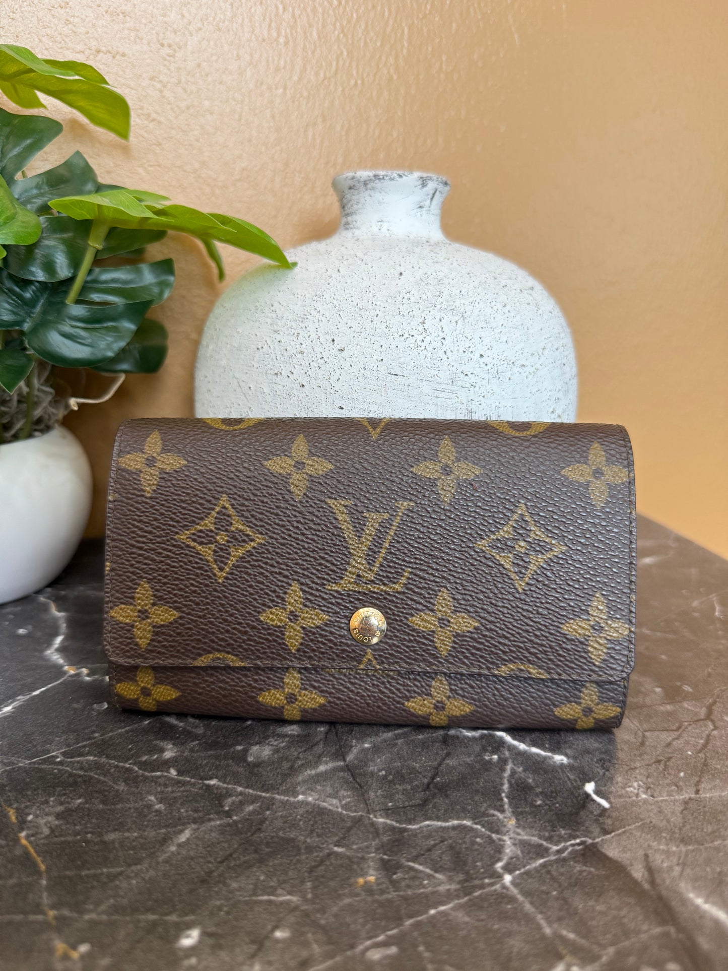 Louis Vuitton Monogram Porte Monnaie Tresor Wallet