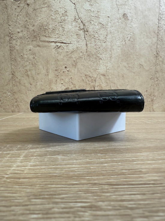 Gucci Guccissima Black Leather 6 Key Holder