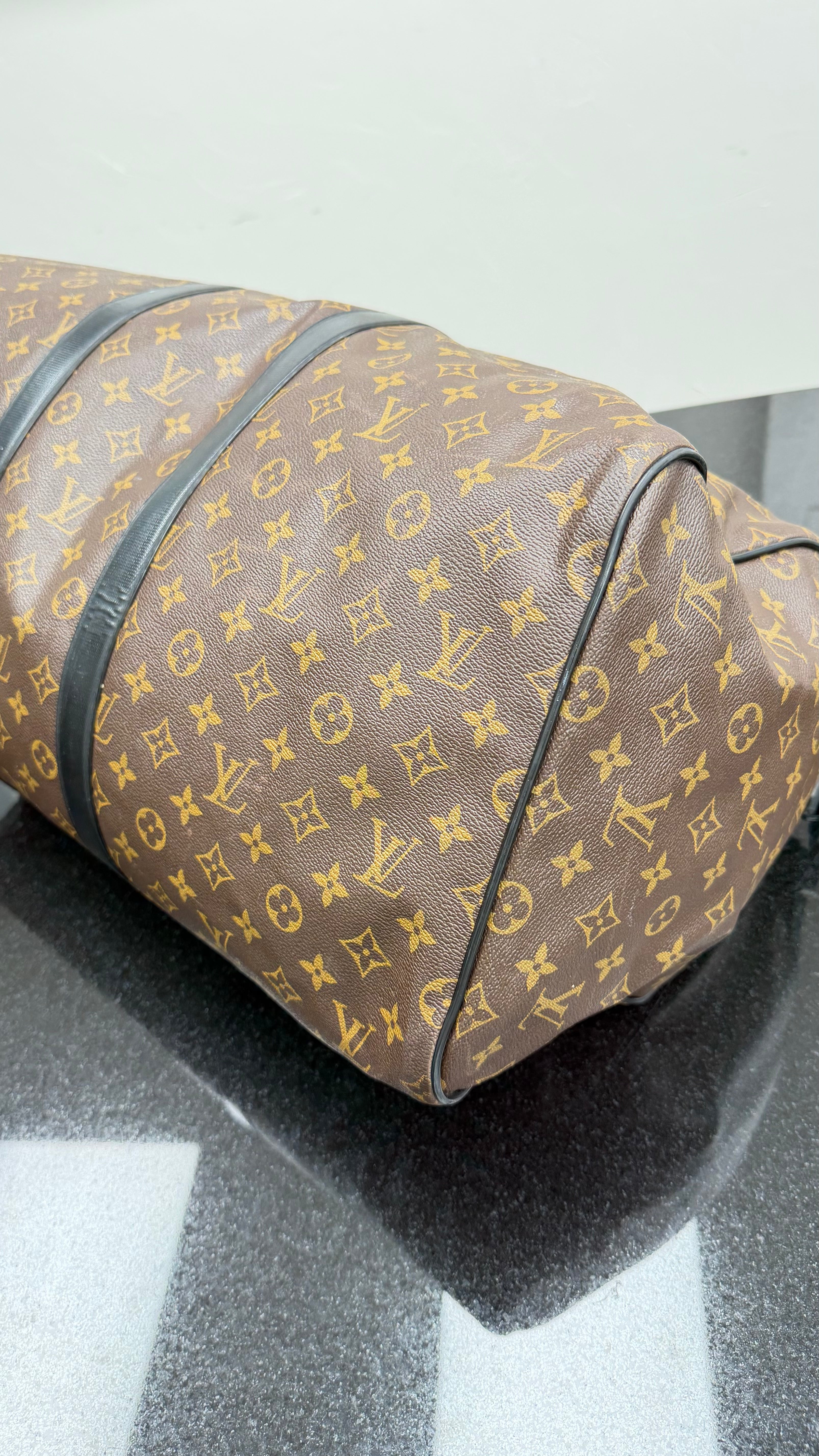 Louis Vuitton Monogram Waterproof Keepall Bandouliere 55