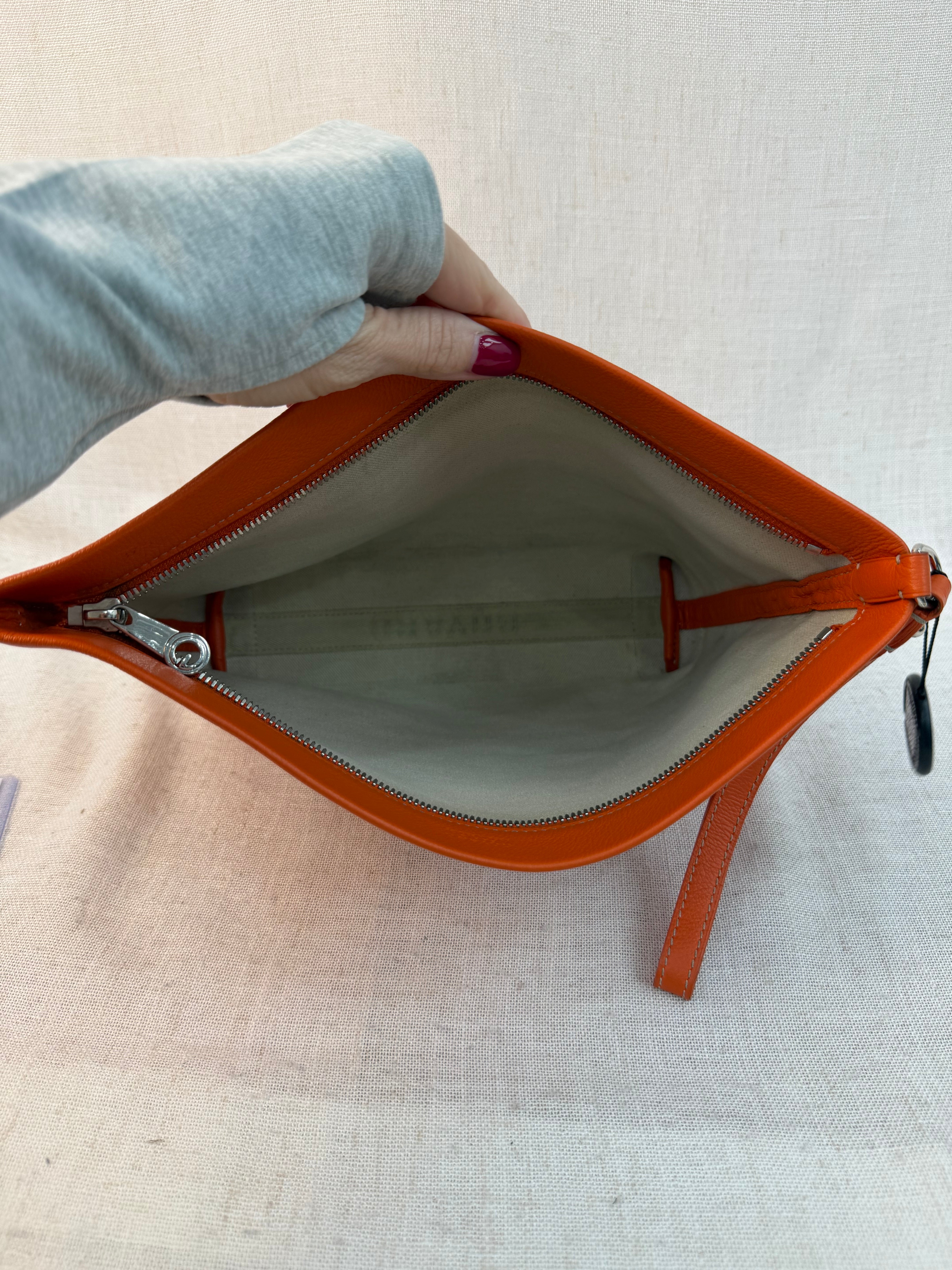 Goyard Orange Goyardine Conti Pouch