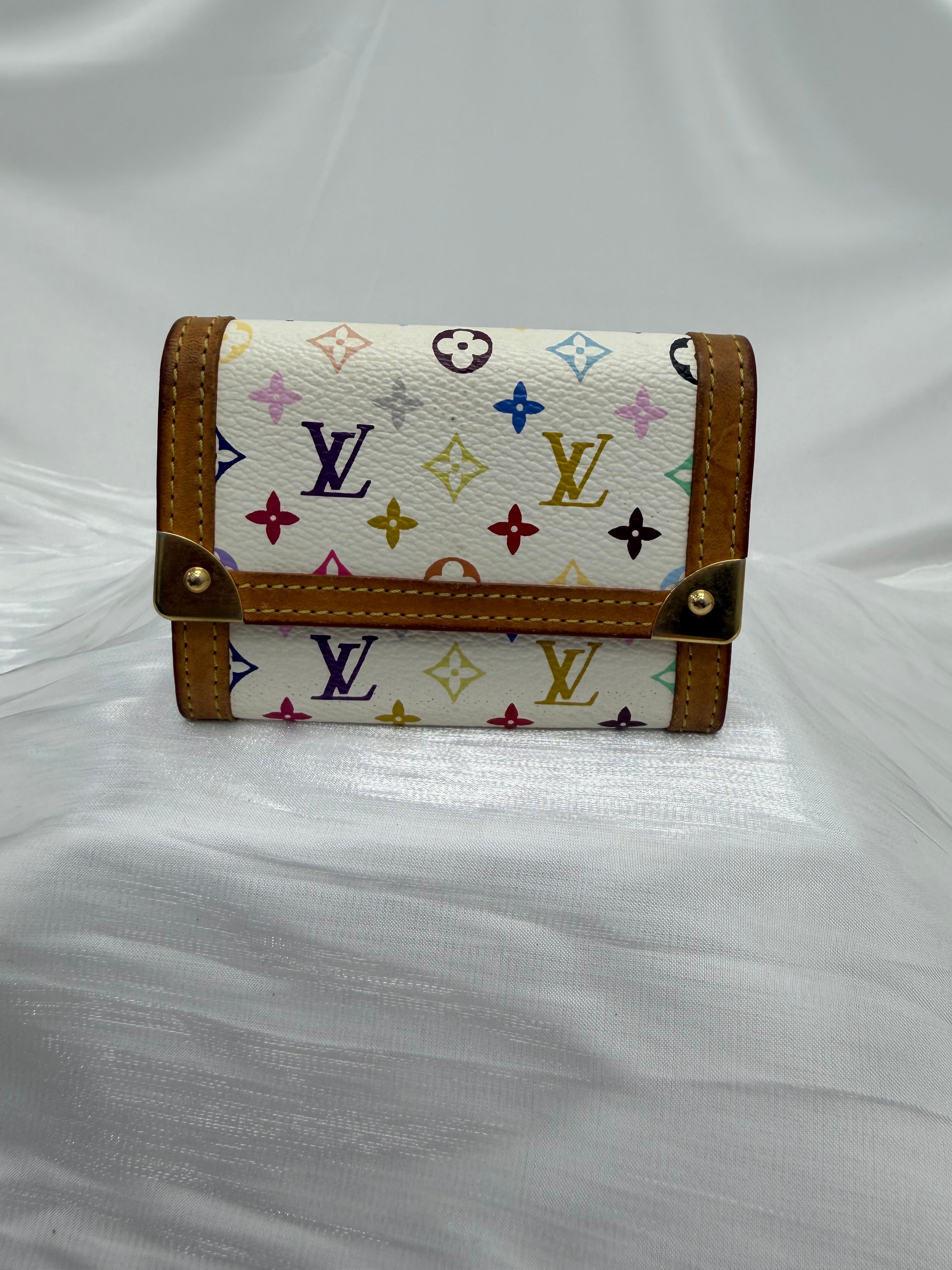 Louis Vuitton White Multicolore Monogram Card Case