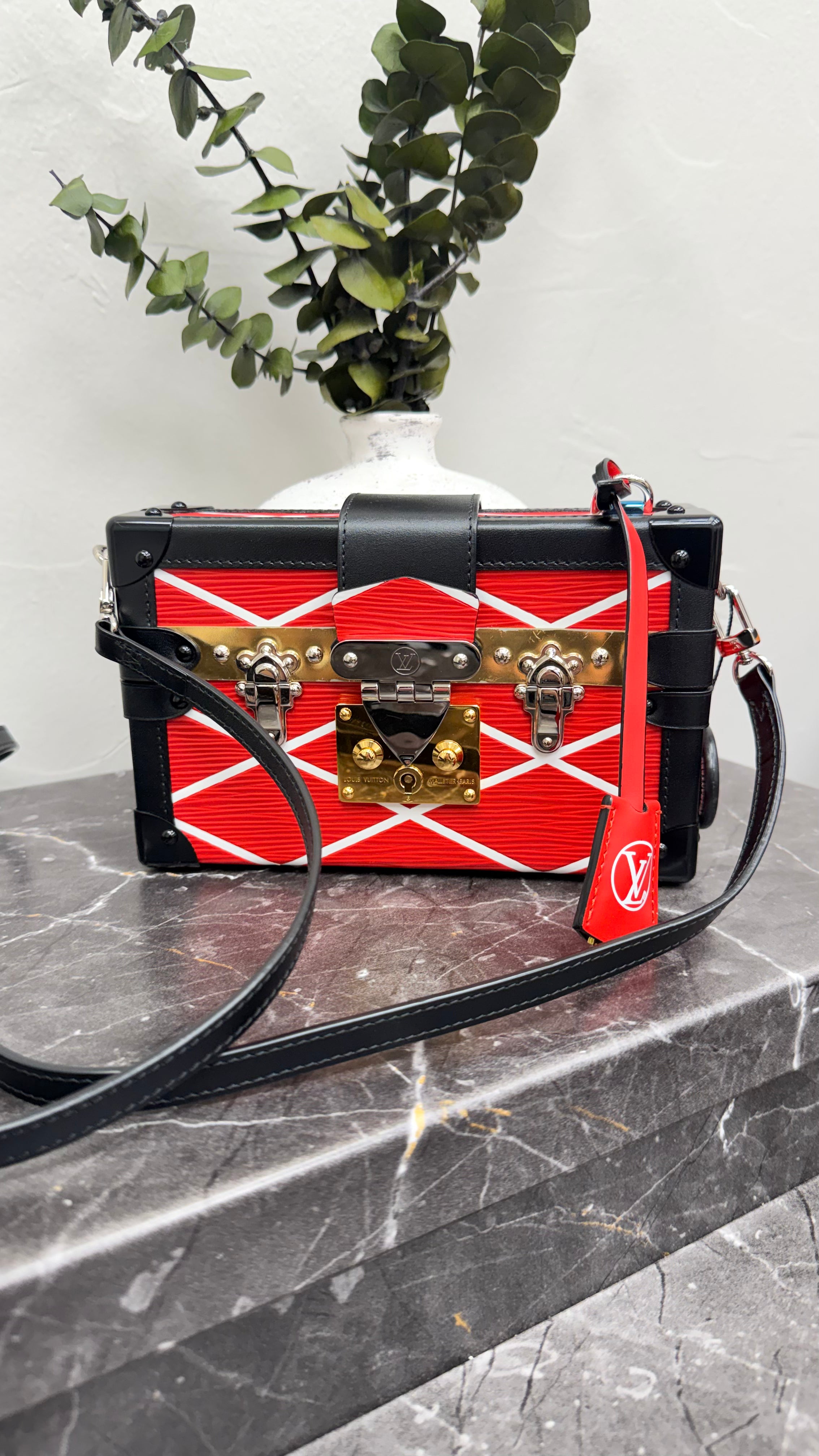 *DONS DROP* Louis Vuitton Red Epi Petite Malle Crossbody