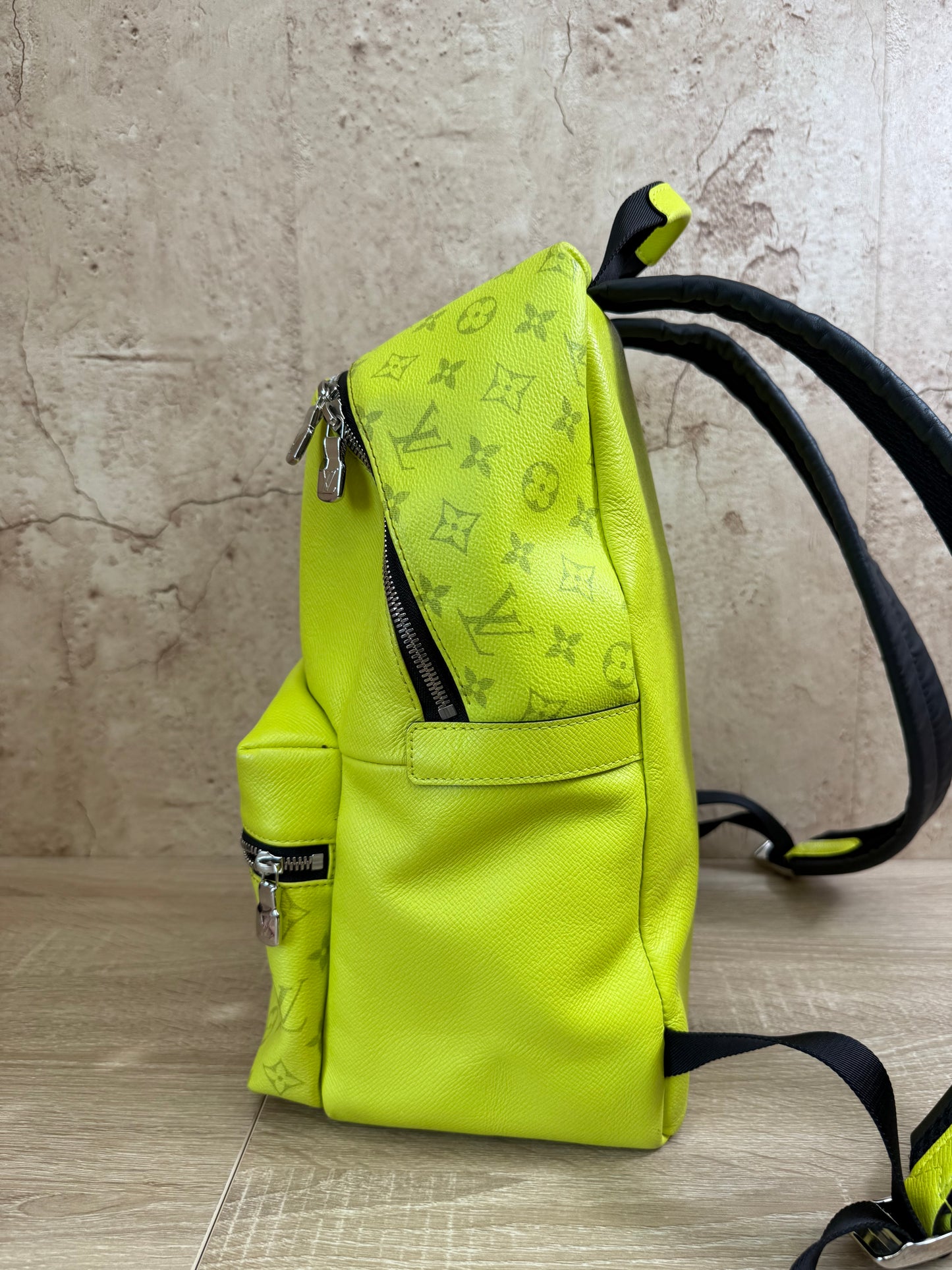 Louis Vuitton Yellow Taiga Monogram Discovery Backpack