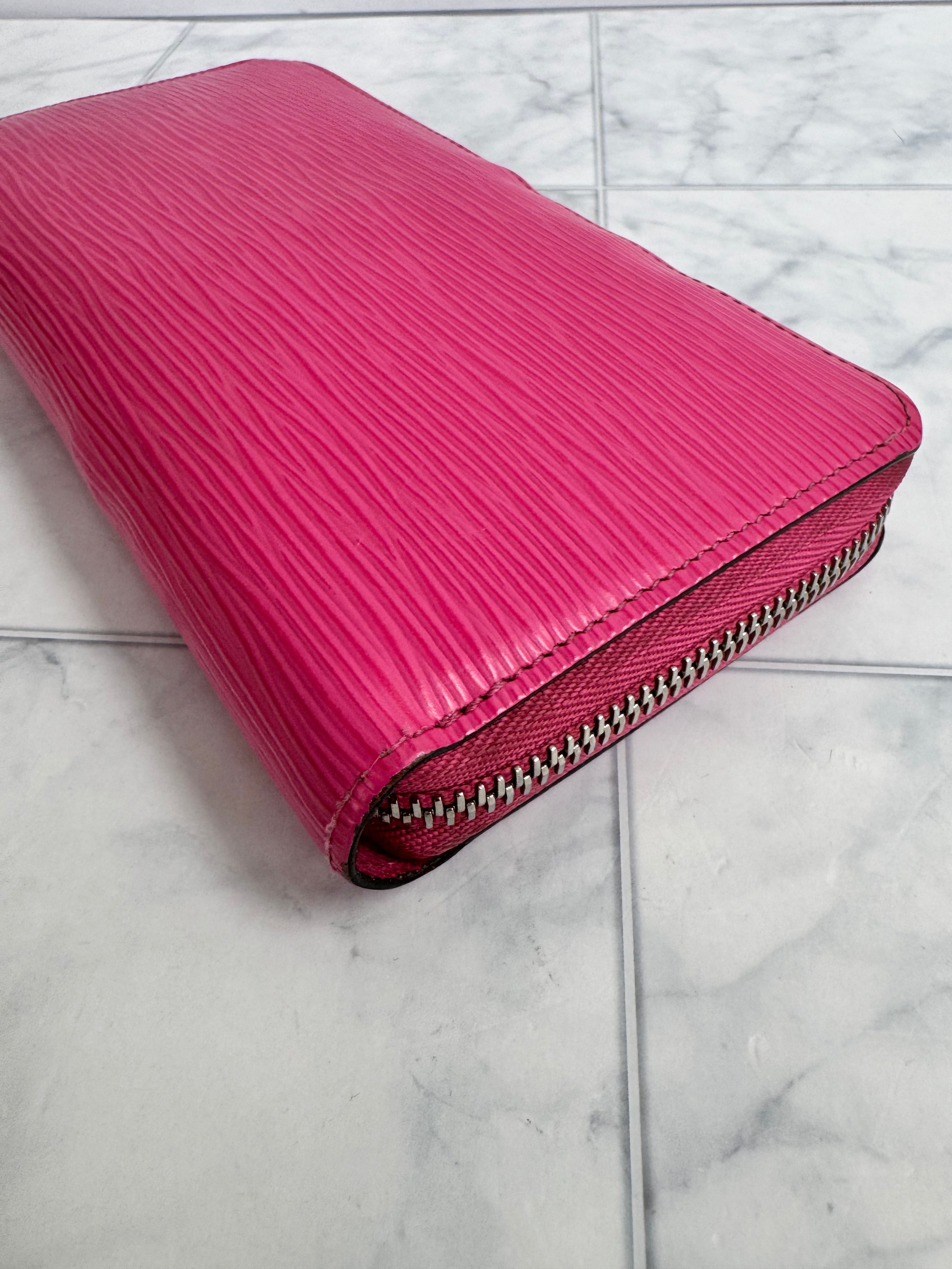 Louis Vuitton Pink Epi Zippy Wallet