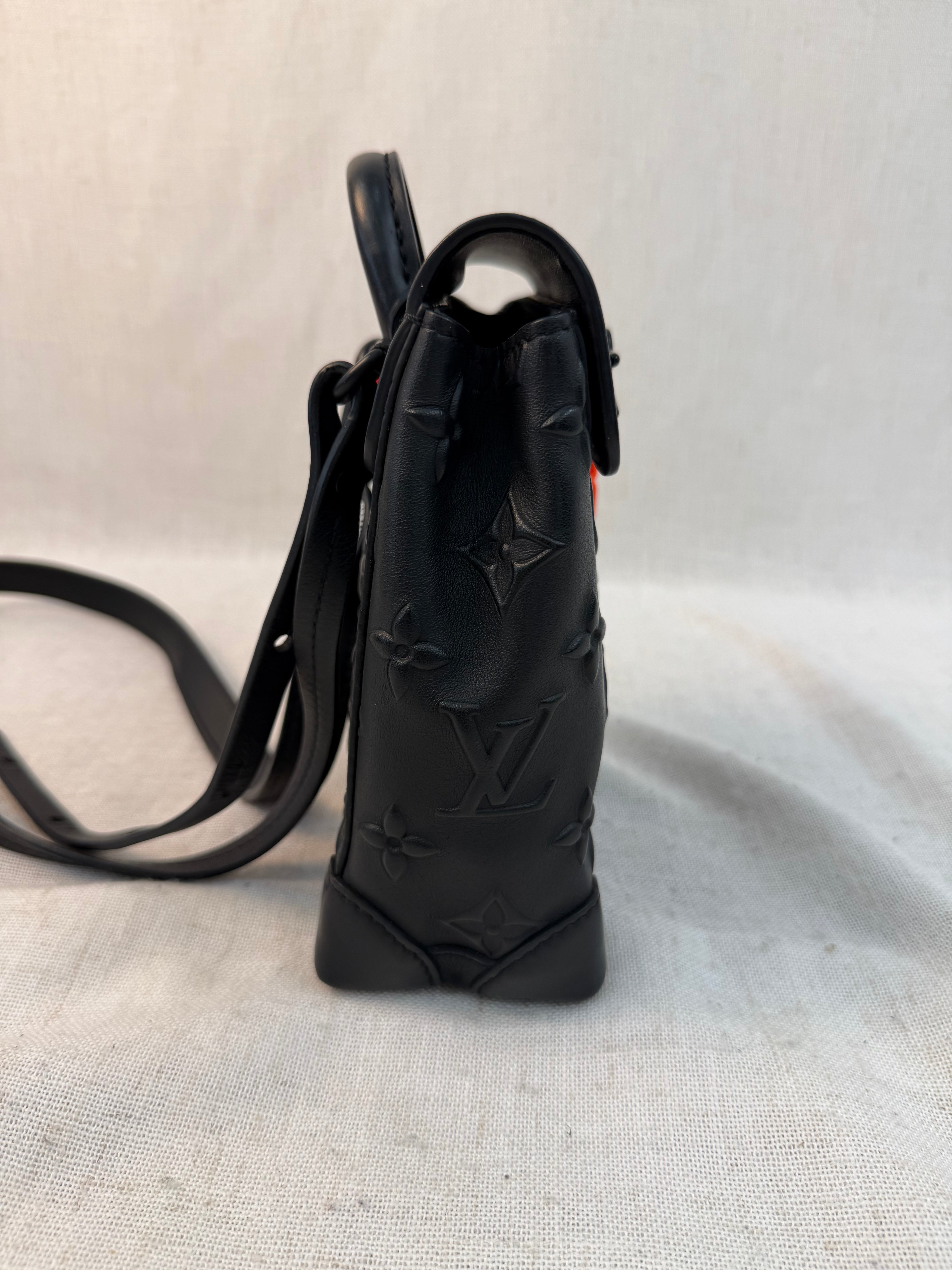 Louis Vuitton Monogram Black Seal Steamer XS