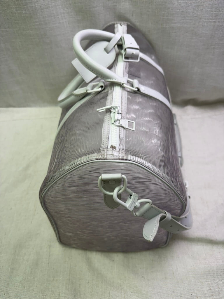 Louis Vuitton White PVC Epi & Leather Keepall 50 Bandouliere