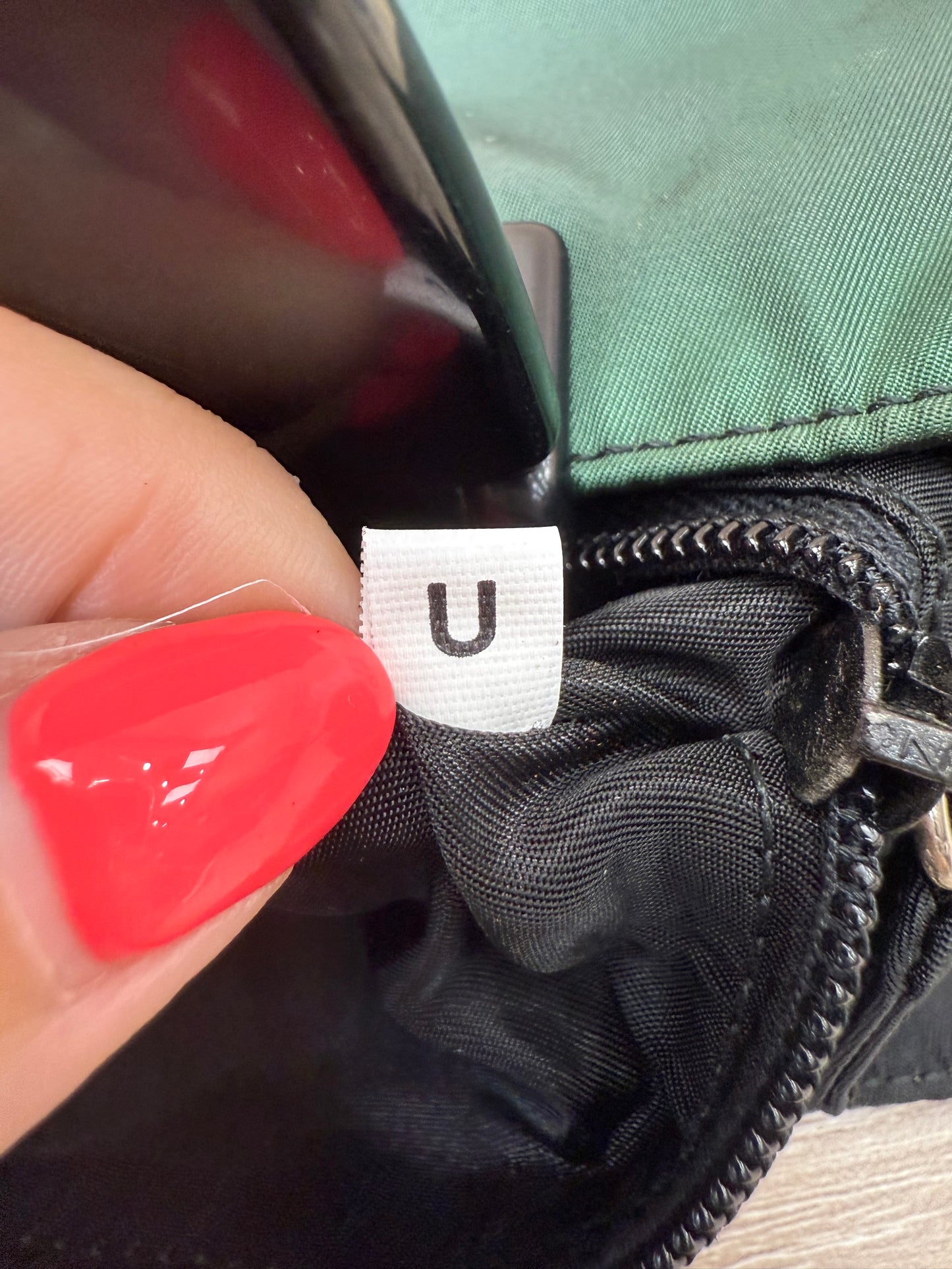 Prada Dark Green Nylon Top Handle Tote Bag