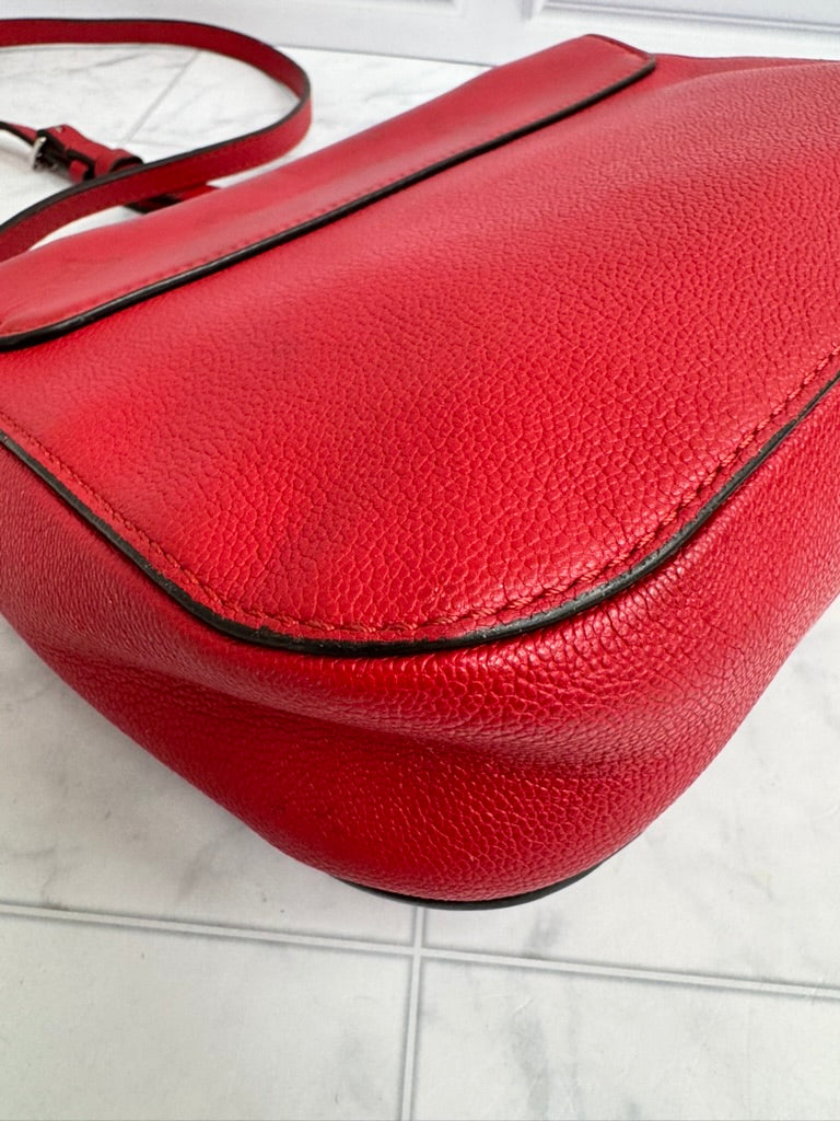 Louis Vuitton Red Monogram Leather Very Messenger Bag