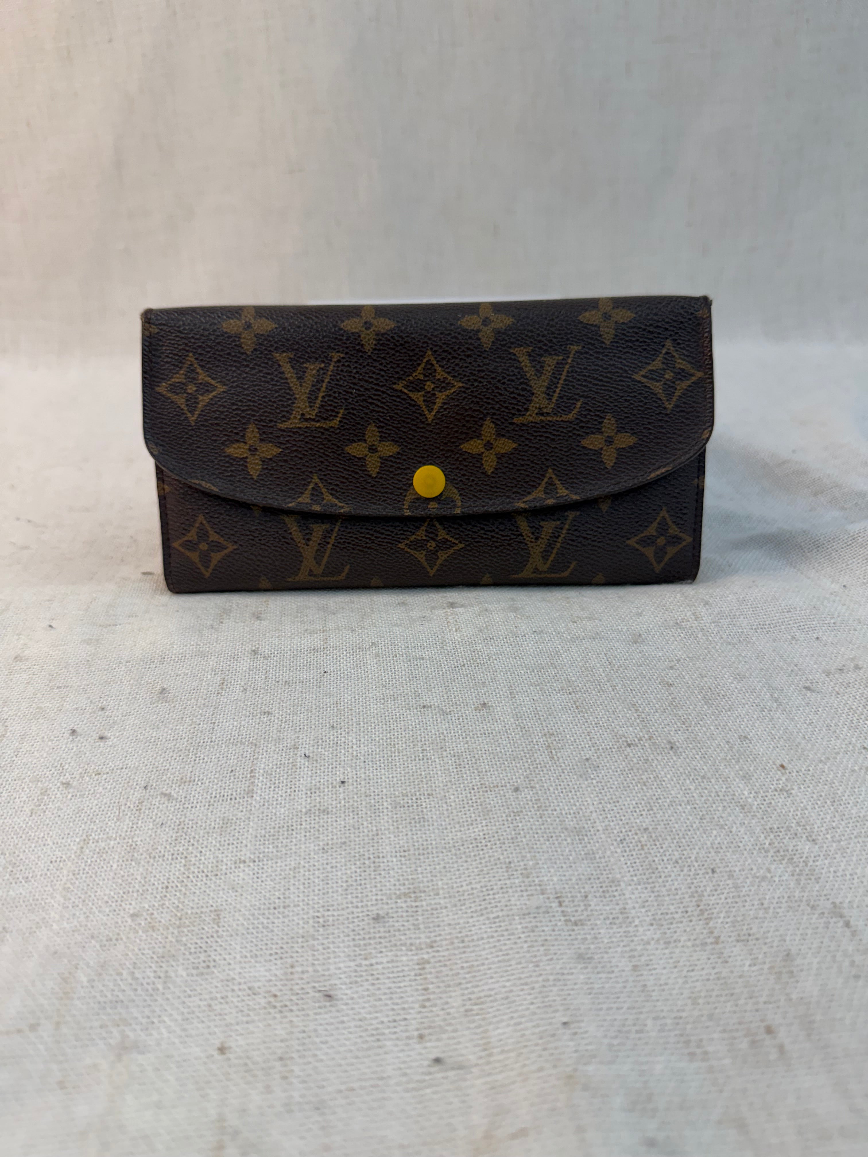 Louis Vuitton Monogram & Yellow Emilie Wallet