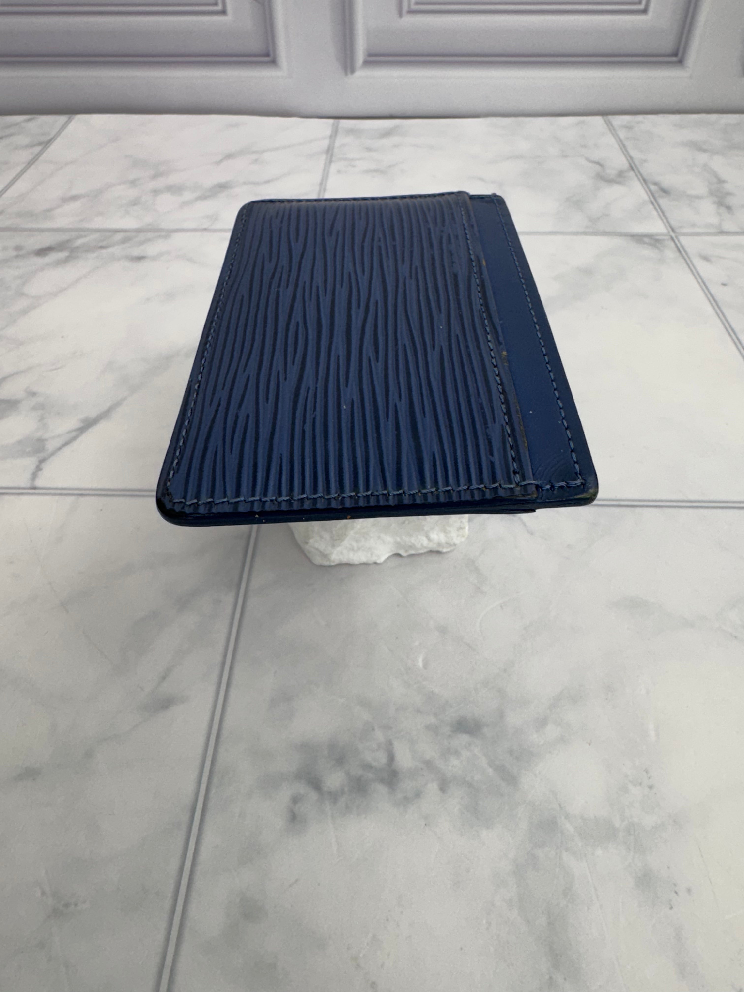 Louis Vuitton Blue Epi Card Holder