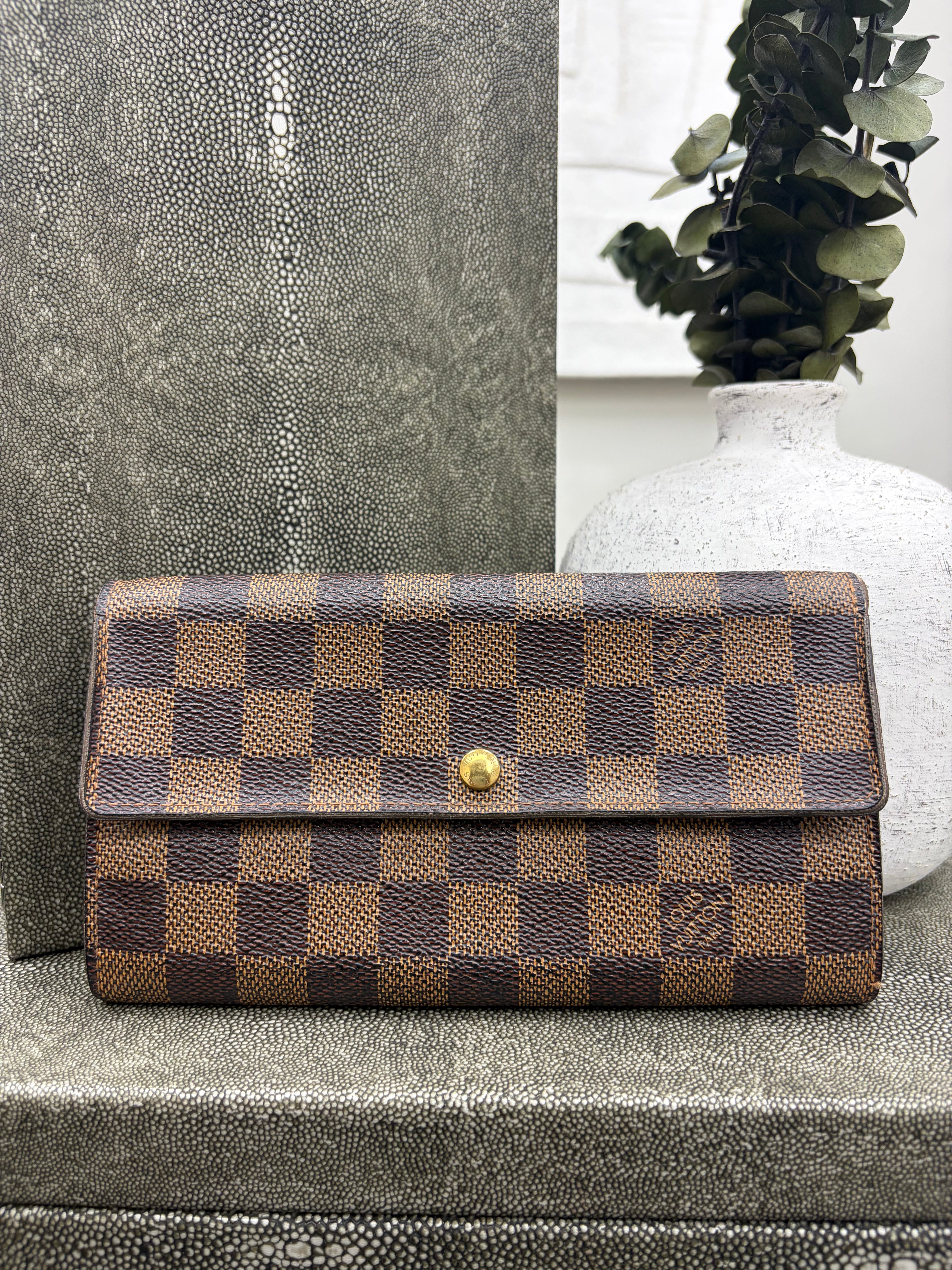Louis Vuitton Damier Ebene Sarah Wallet