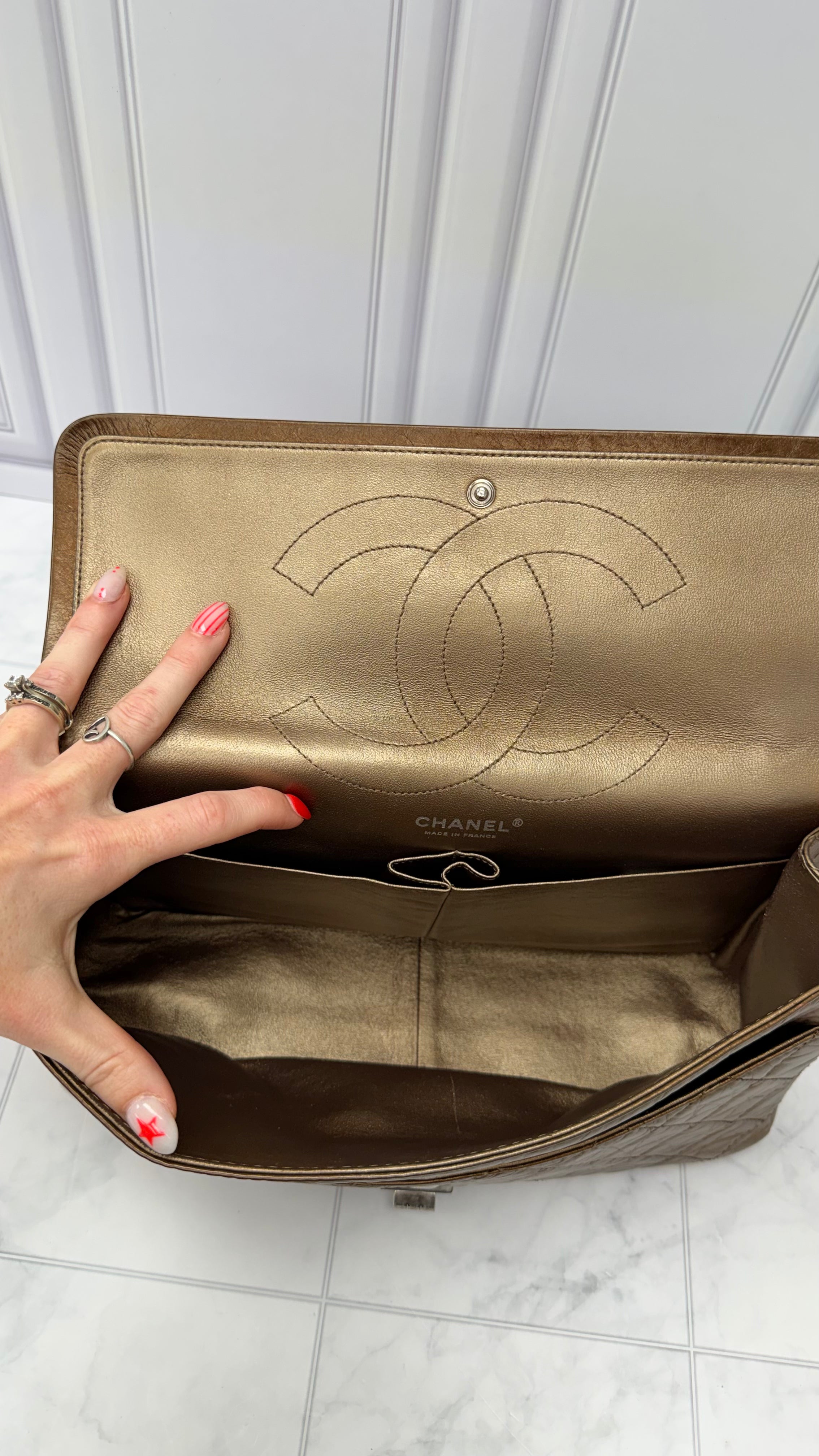 *DONS DROP* Chanel Bronze Metallic Leather 2.55 Reissue Flap Bag
