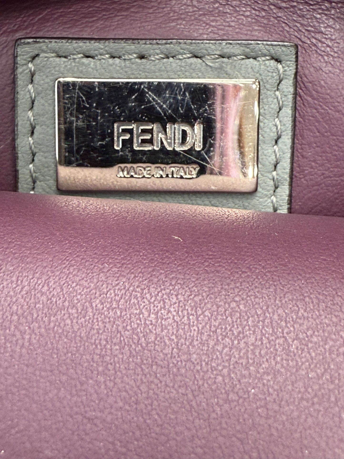 Fendi Grey Leather Petite 2Jours Bag