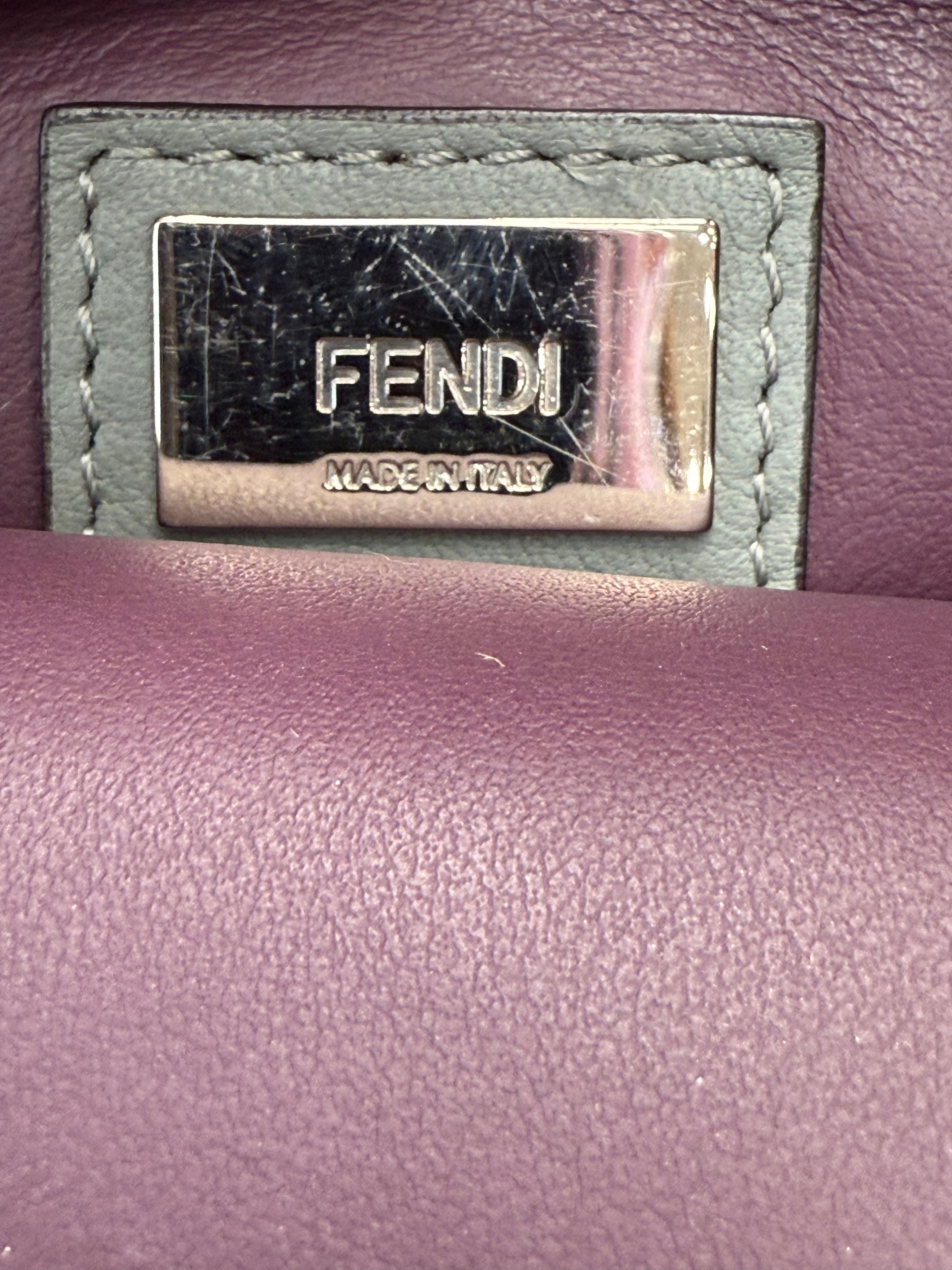 Fendi Grey Leather Petite 2Jours Bag