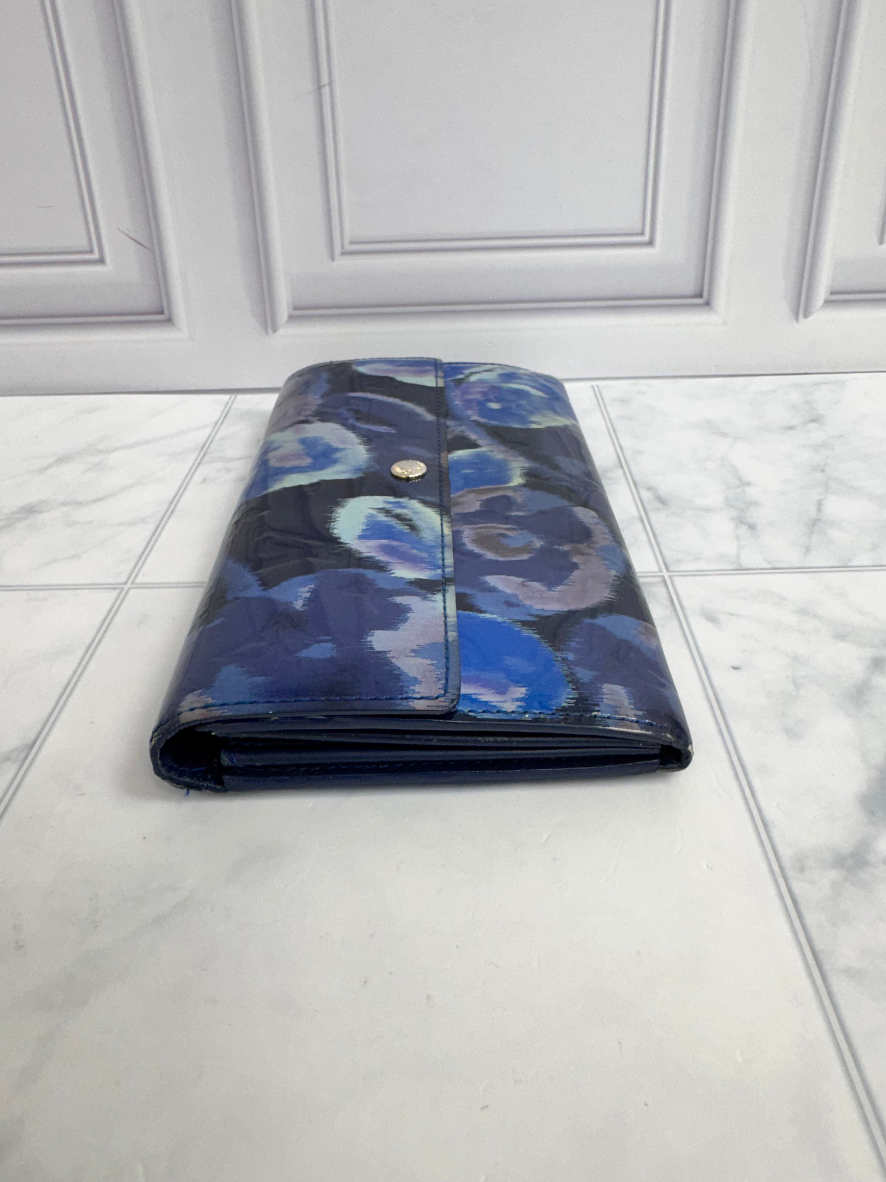 Louis Vuitton Grand Bleu Monogram Vernis Ikat Sarah Wallet