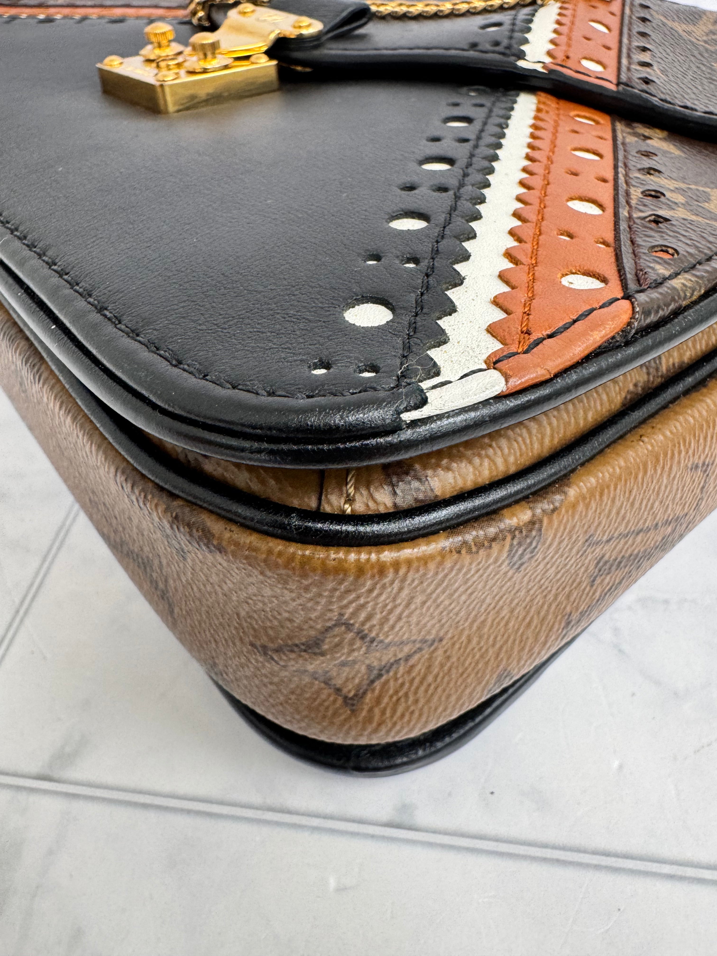 Louis Vuitton Black And Monogram Brogue Pochette Metis