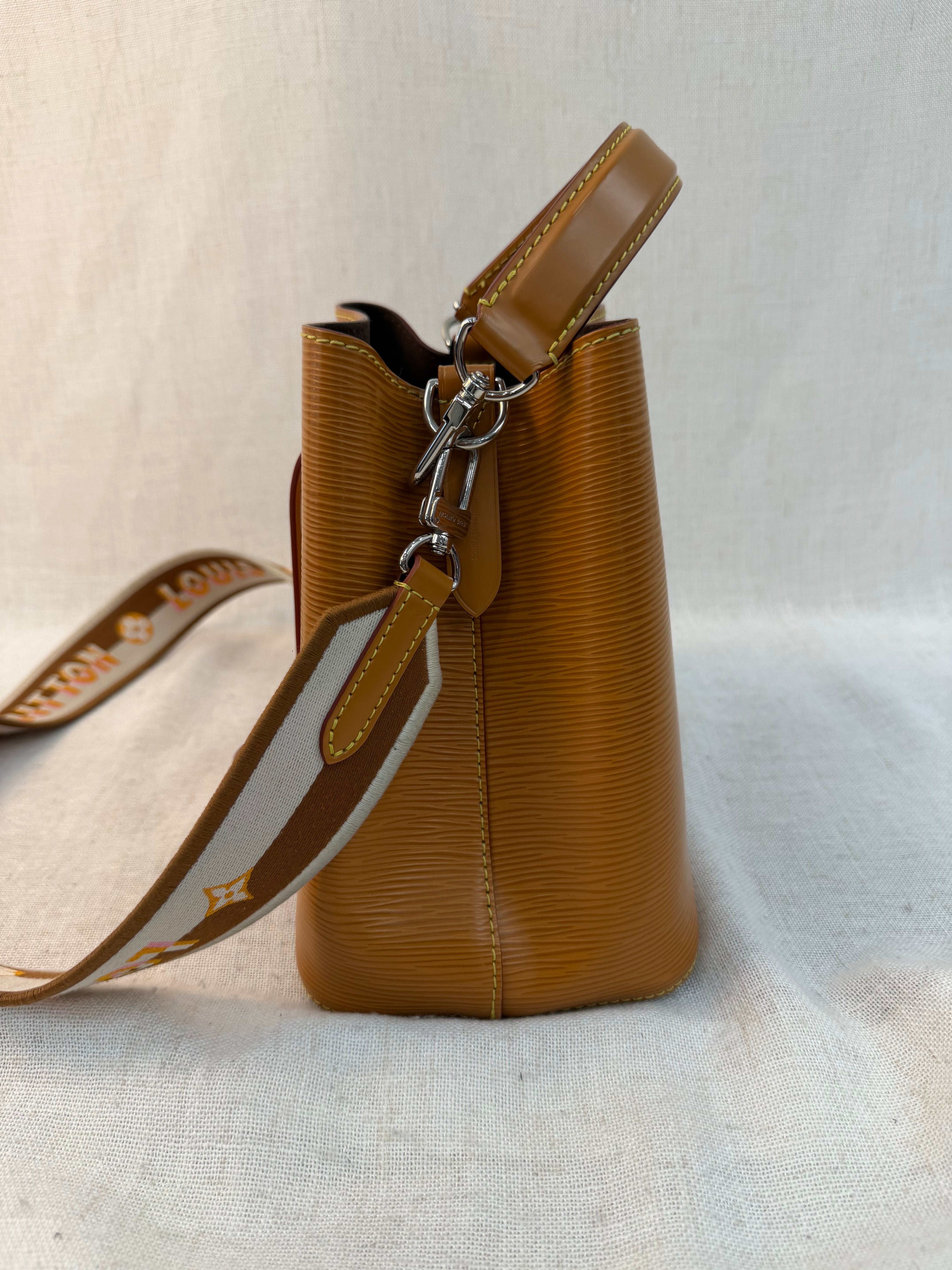 Louis Vuitton Cognac Epi Neo Noe BB Bucket Bag