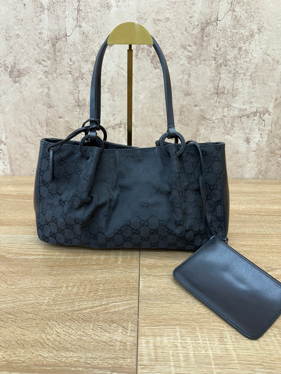 Gucci GG Black Canvas Tote Bag