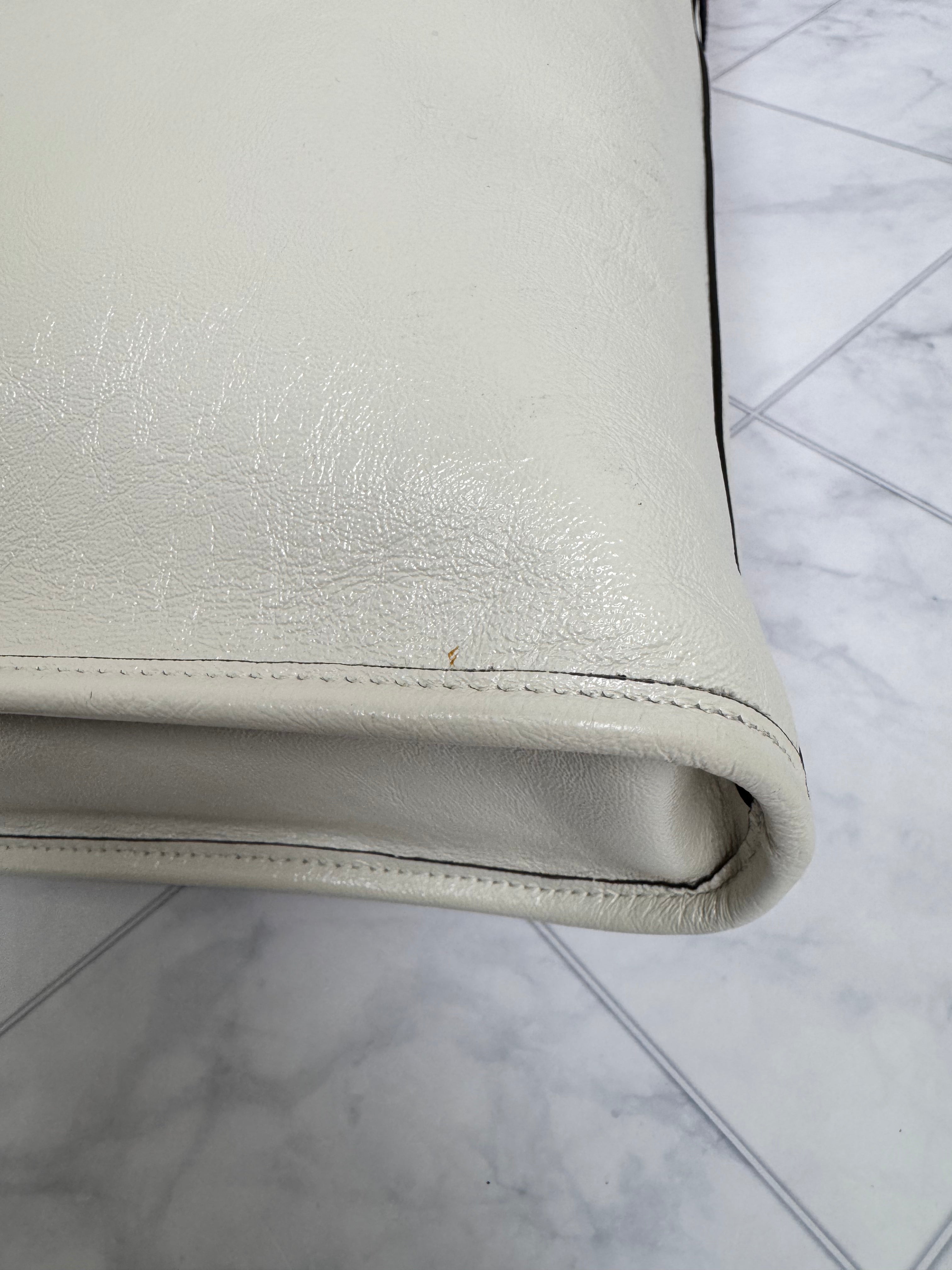 *DONS DROP* Gucci White Leather Web Rajah Large Tote