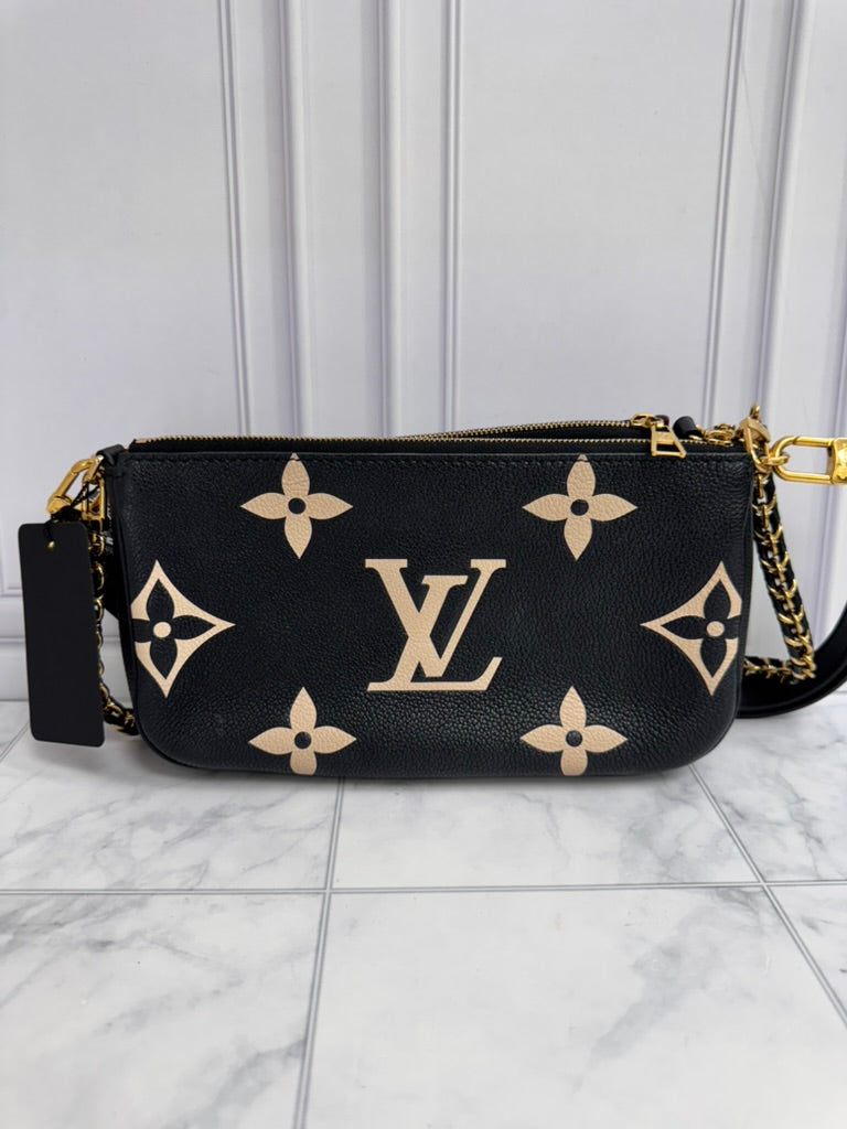 Louis Vuitton Black Monogram Empreinte Giant Multi Pochette Accessories