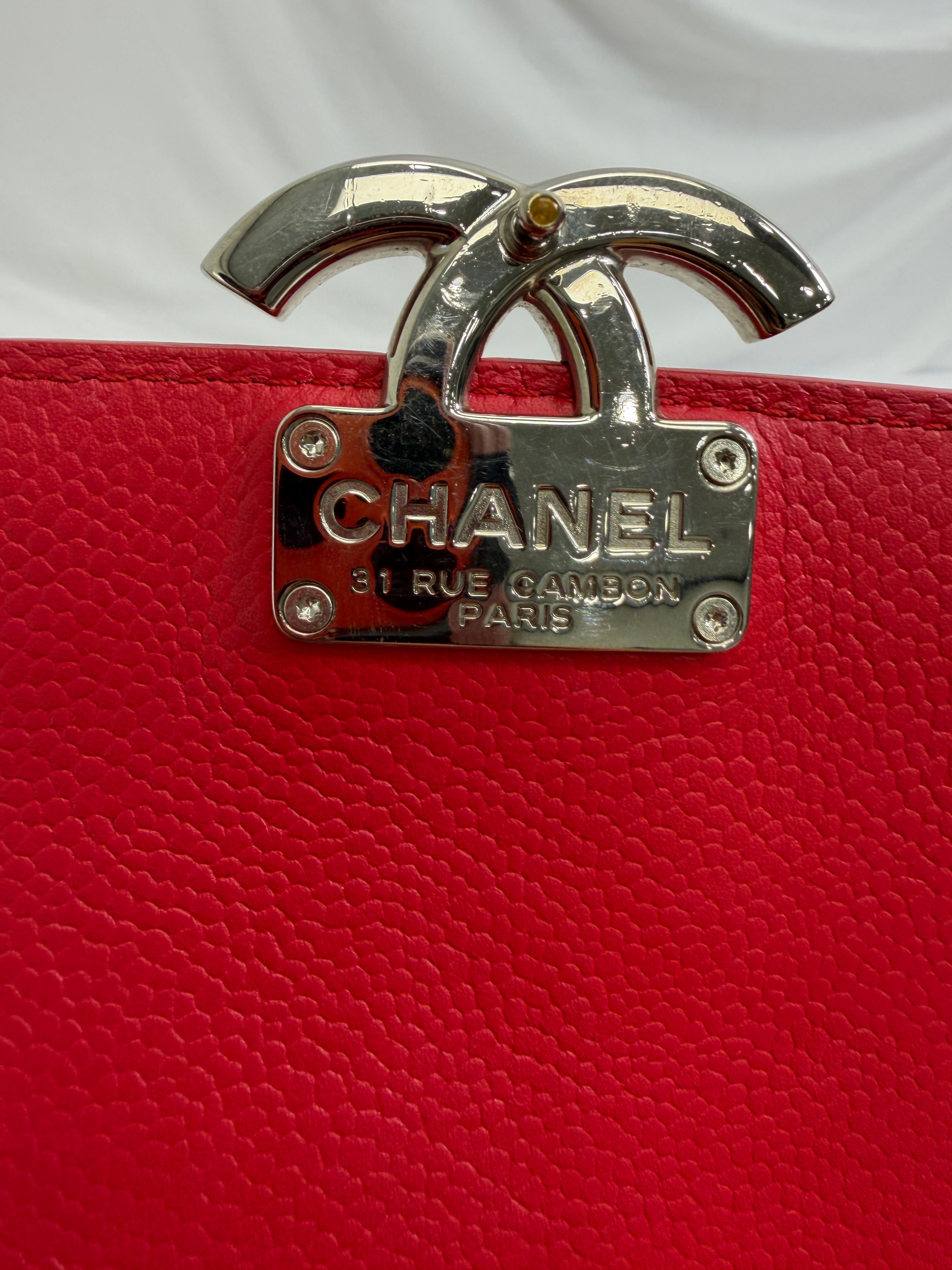 Chanel Red Caviar CC Box Flap Bag