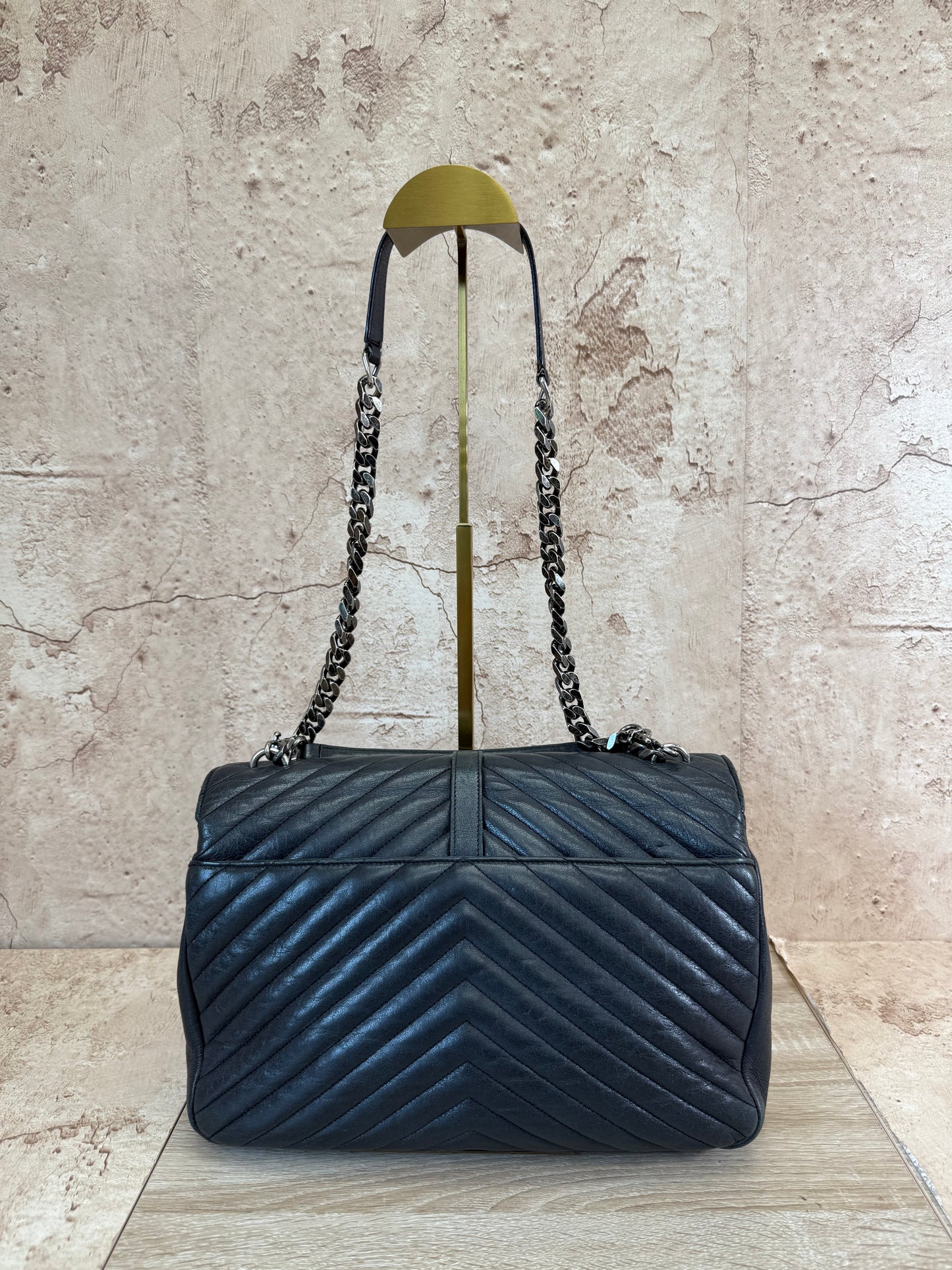 Saint Laurent YSL Black Leather Shoulder Bag