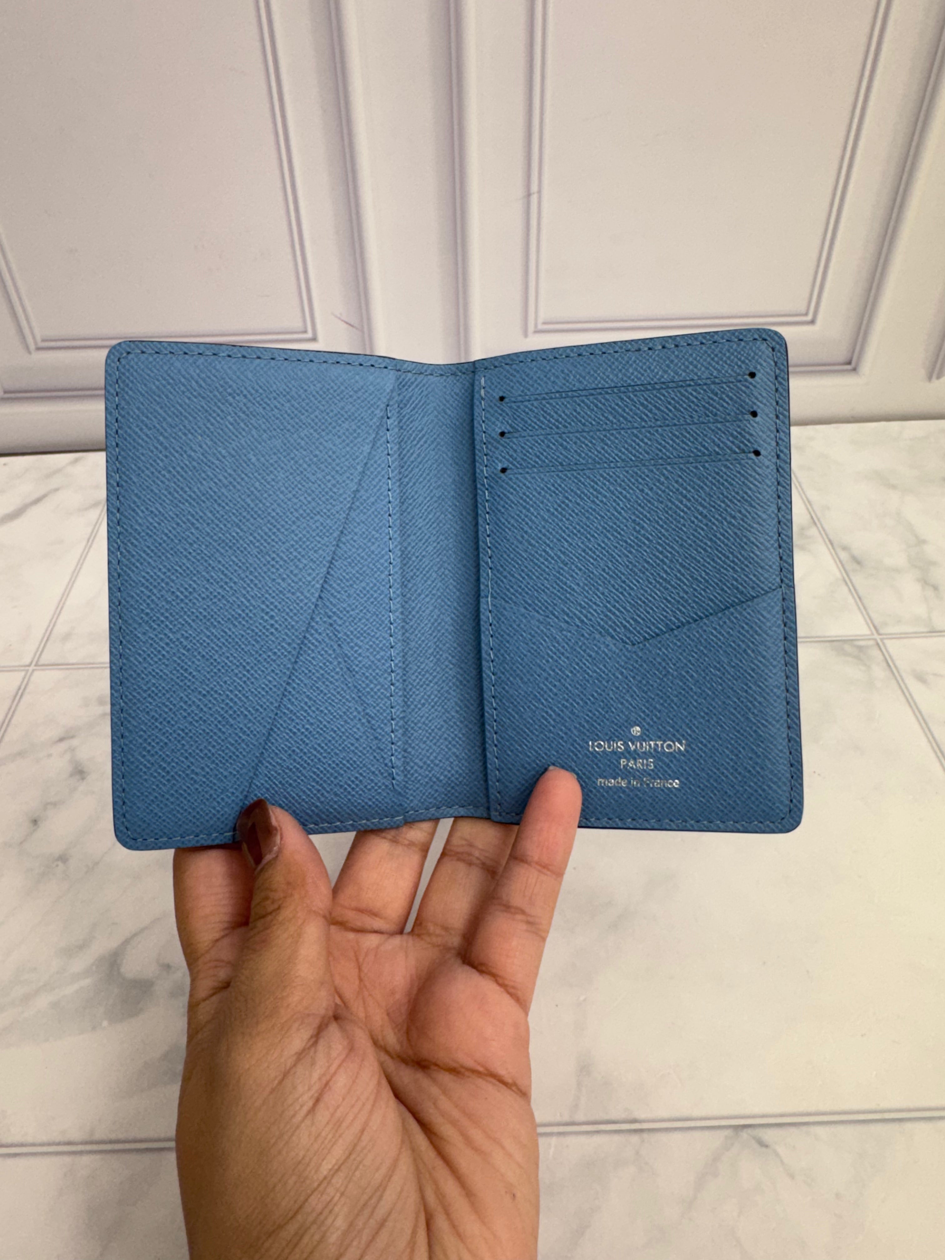 Louis Vuitton Blue Monogram Taigarama Pocket Organizer