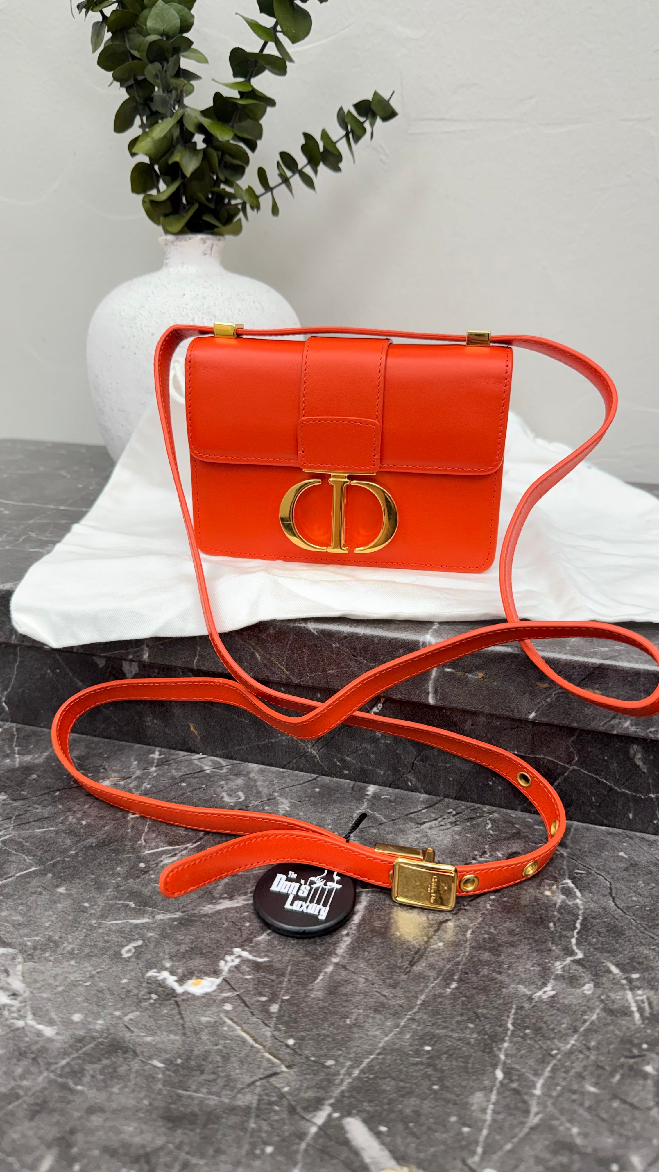 *DONS DROP* Christian Dior Orange Leather Micro Montaigne