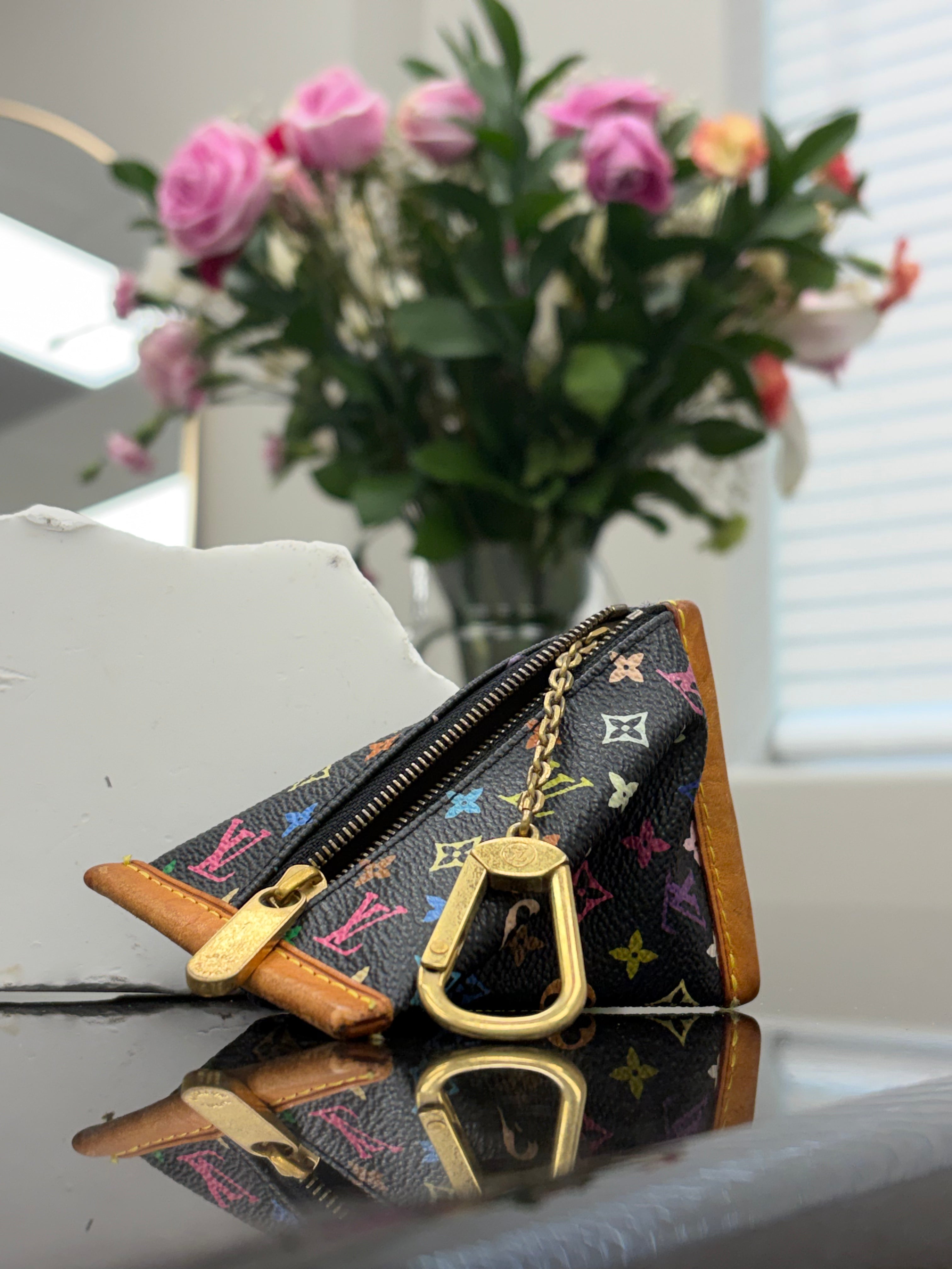 Louis Vuitton Black Multicolor Monogram Berlingo Coin Case