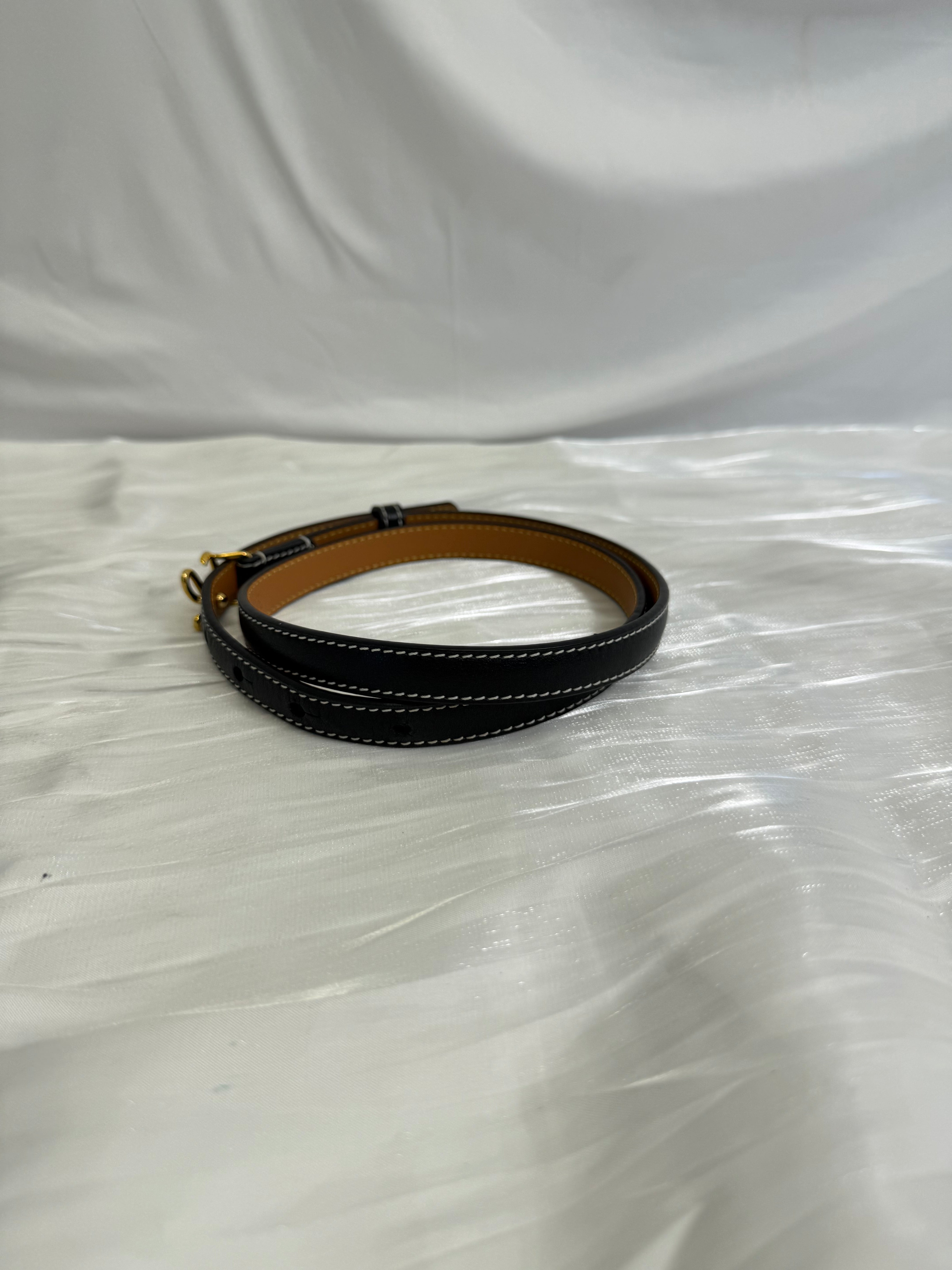 Loewe Black Leather L Buckle Belt 80/32