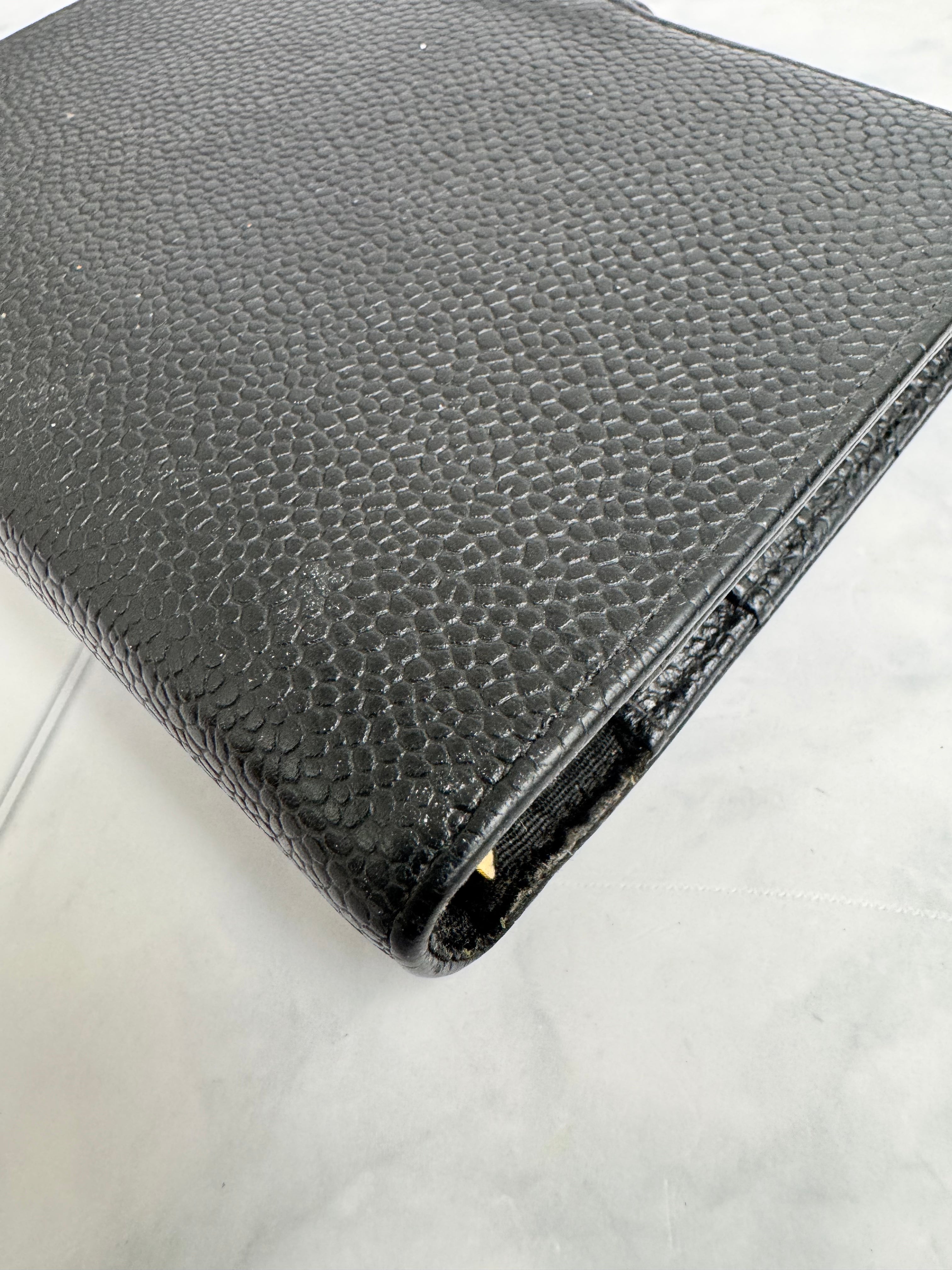 Chanel Black Caviar Leather Agenda